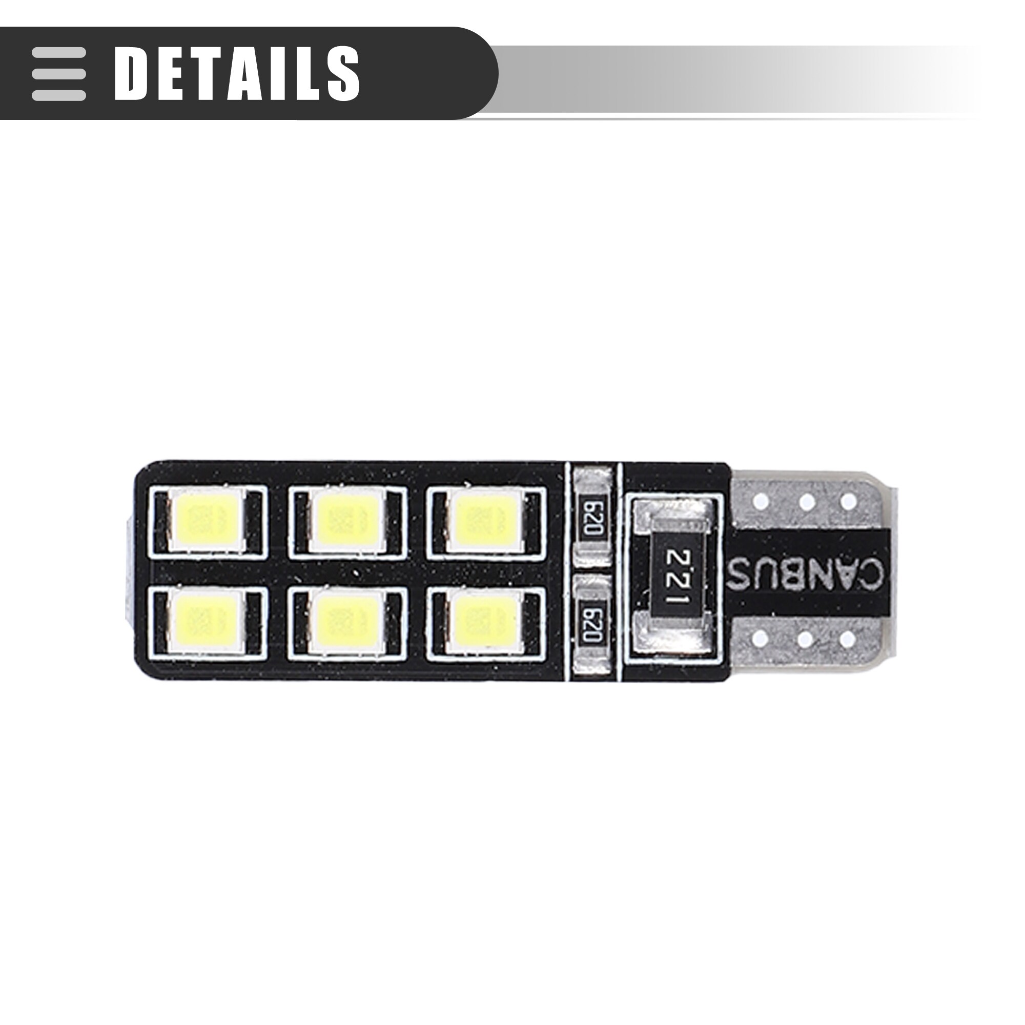 AUXITO 10-Pack T10 Canbus LED Bulbs – 6000K White For Dome Map License Plate
