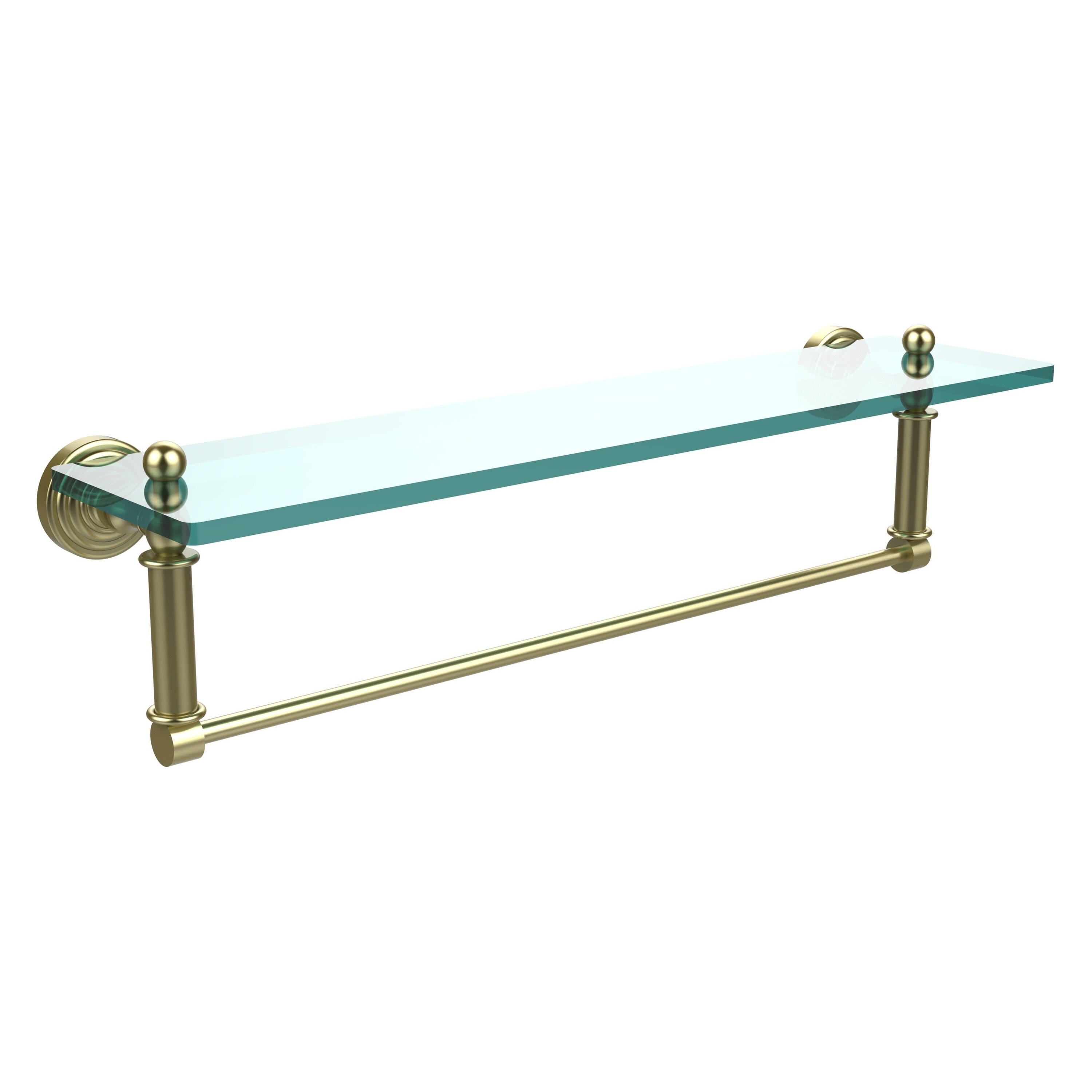 Allied Brass WP-1TB/22-SBR Waverly Place Satin 1-Tier Brass Wall Mount Bathroom Shelf (22-in x 5-in)