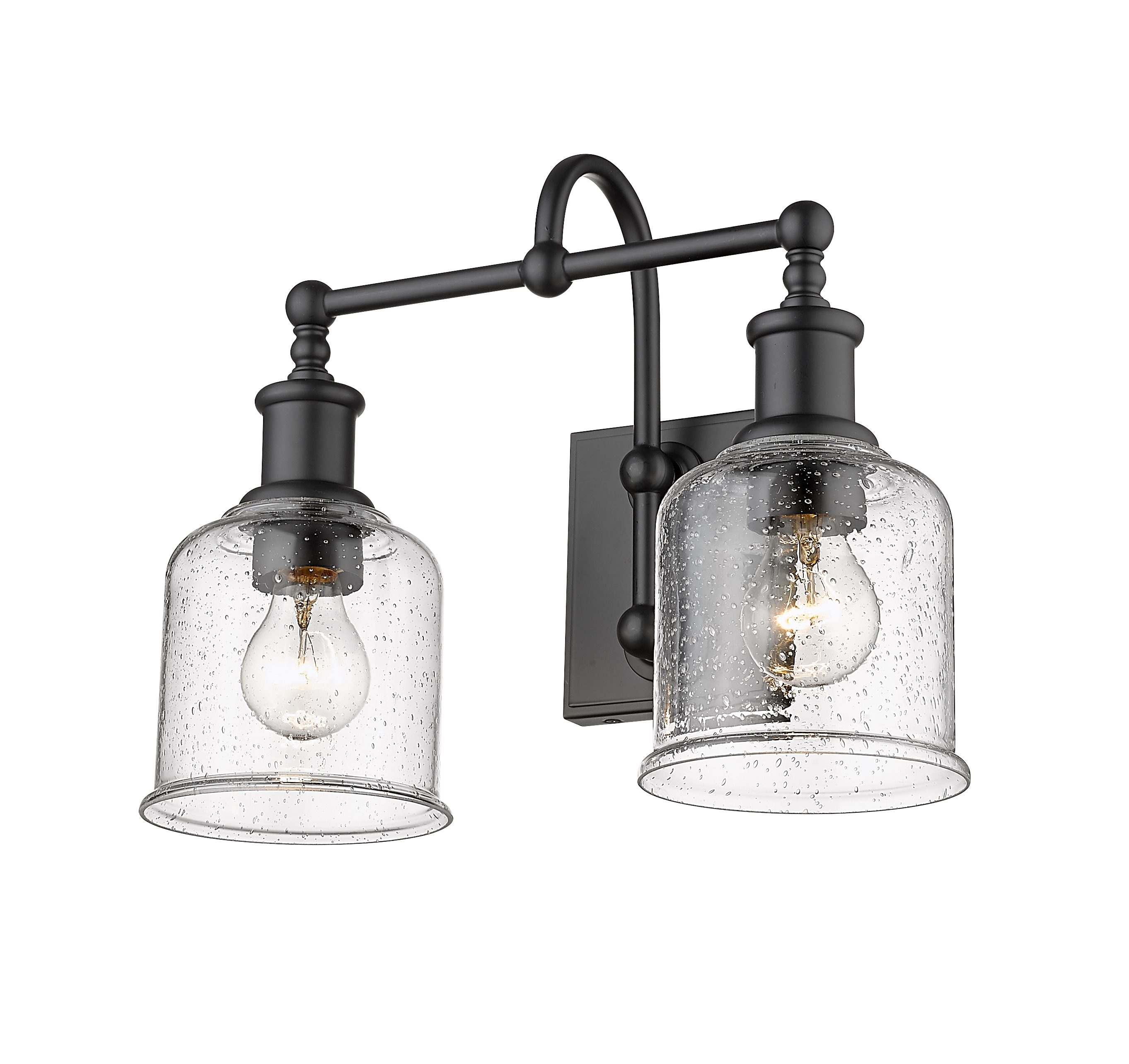 Z-Lite 734-2V-MB Bryant 16-in 2 -Light Matte Black Industrial Vanity light