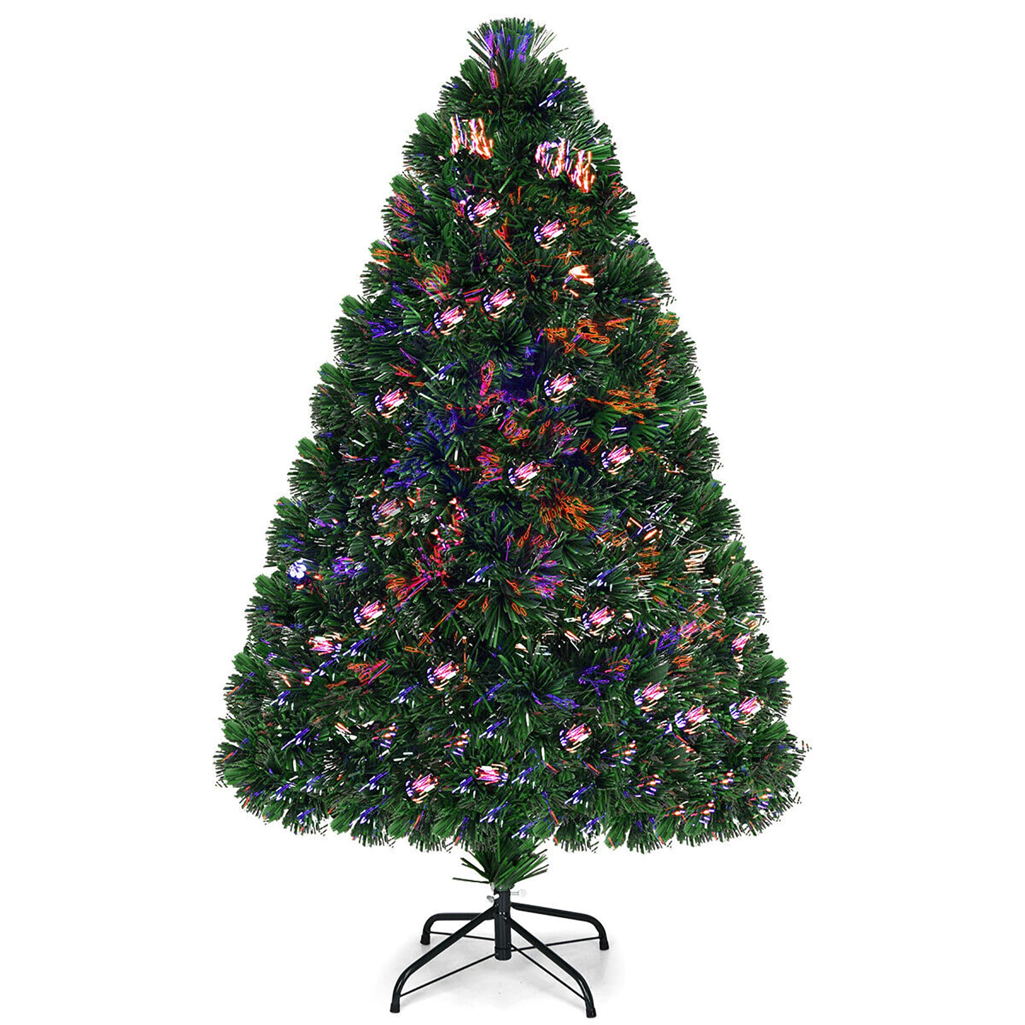 Goplus 4-ft Pre-lit Artificial Christmas Tree with LED Lights in