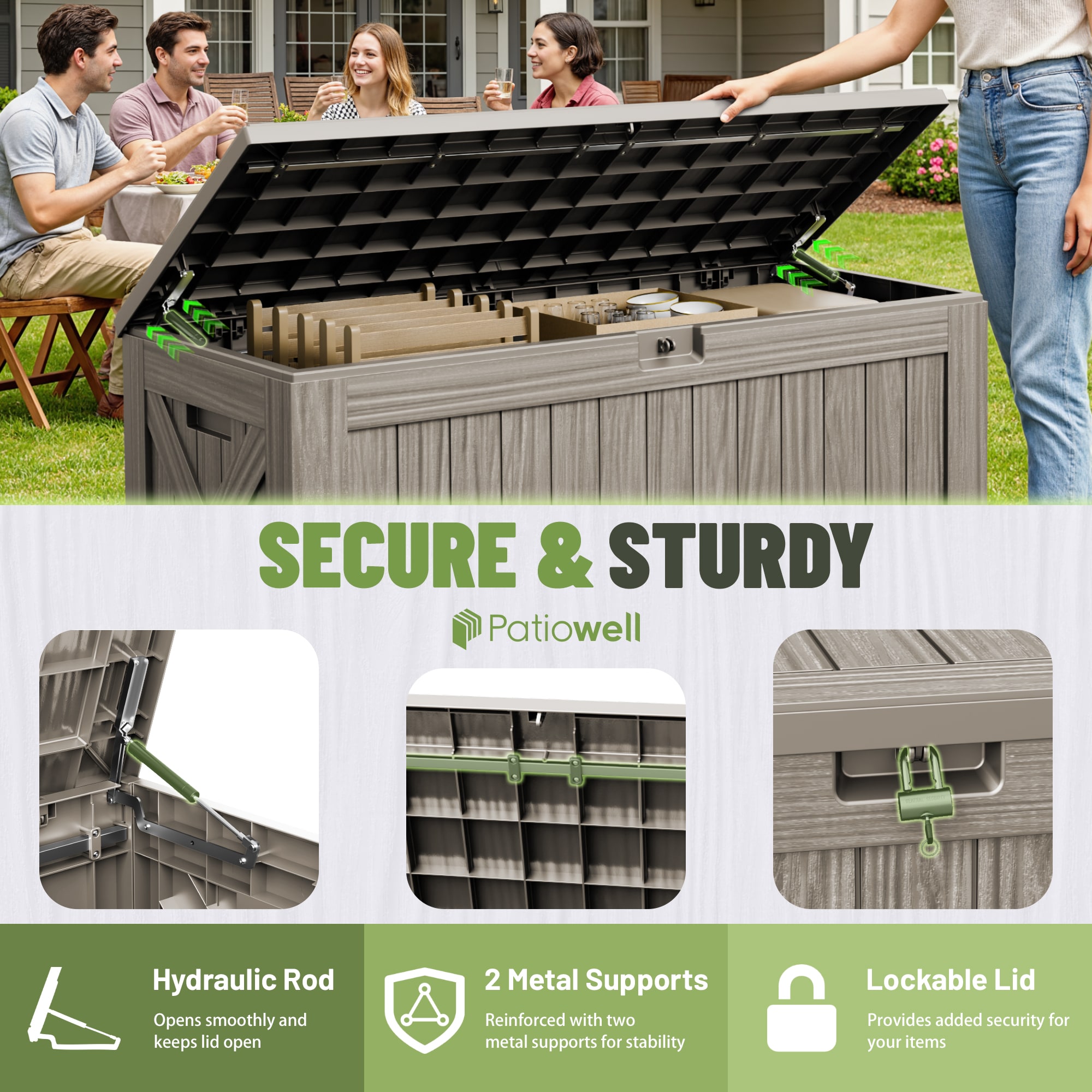 Patiowell WES-PSB24-0432A-WCF Deck-Boxes - View #3