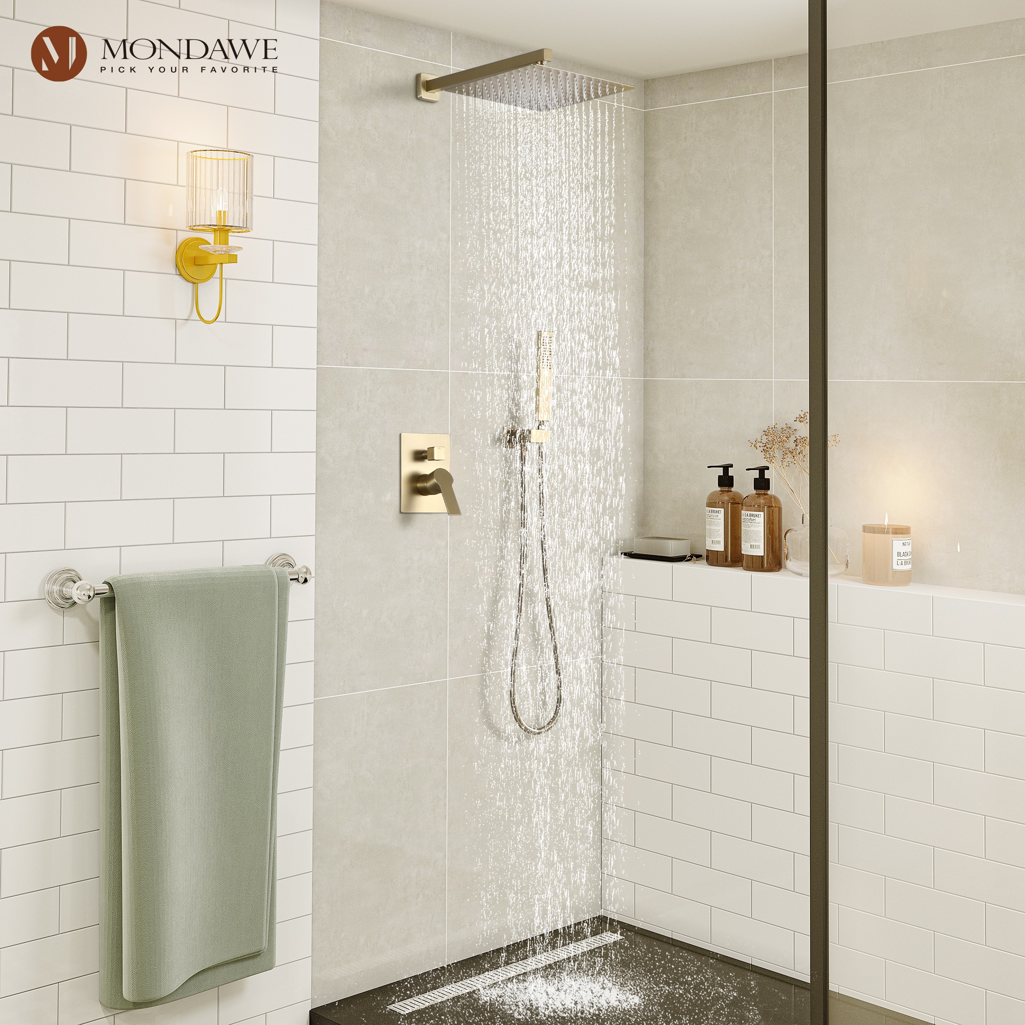 Mondawe MD-SMD03BG Showerhead-Bar-Panels - View #8