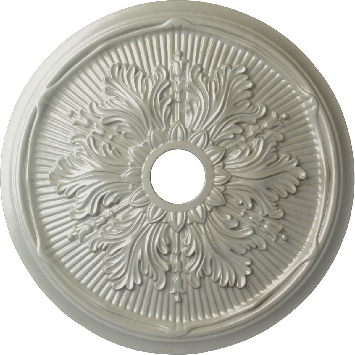 Ekena Millwork CM23LUFCS Luton Leaf 23.75-in W x 23.75-in L Painted Flash Copper Polyurethane Whole Ceiling Medallion