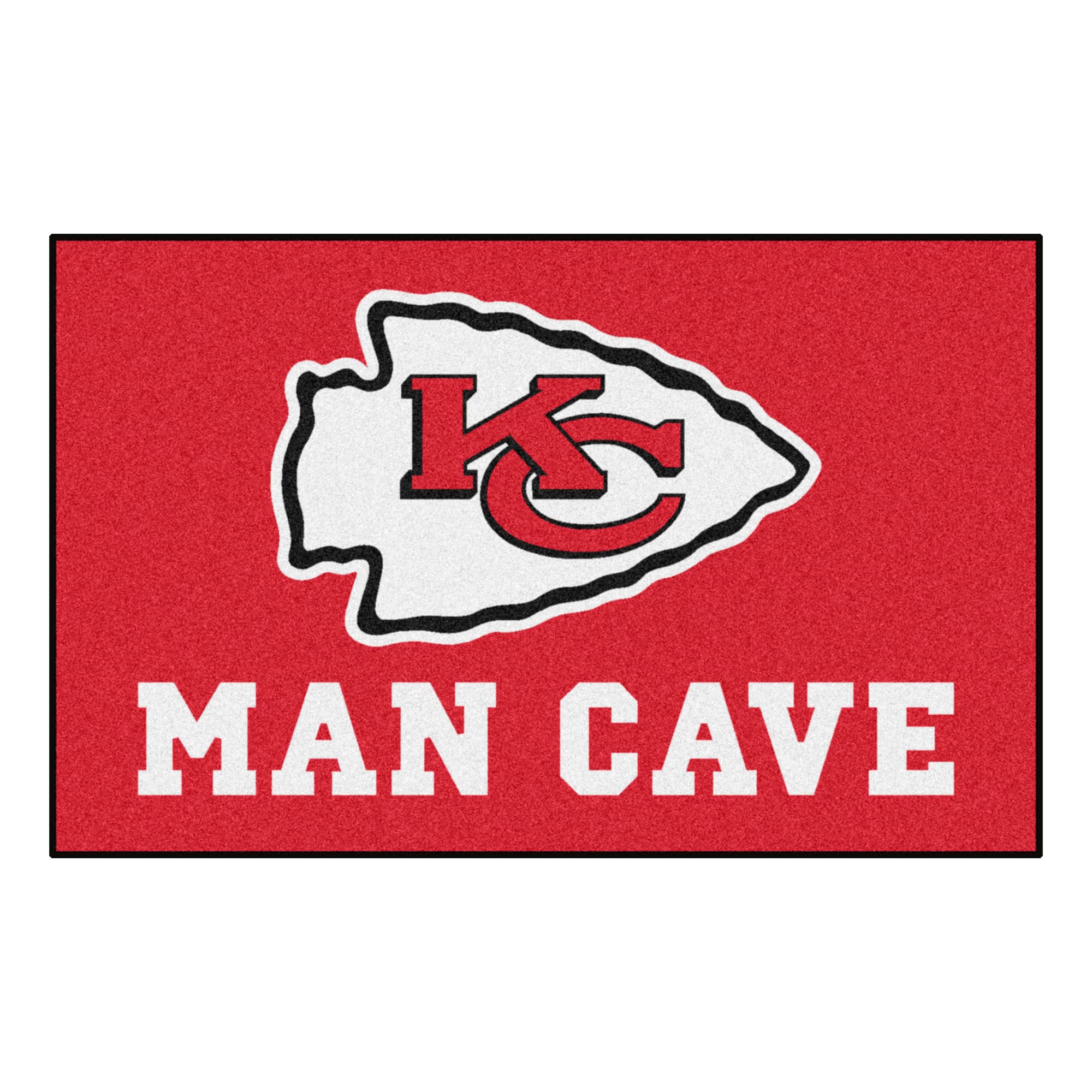 FANMATS 14322 NFL Man Cave UltiMat 5 x 8 (ft) Tufted Nylon Red Rectangular Indoor Solid Area rug