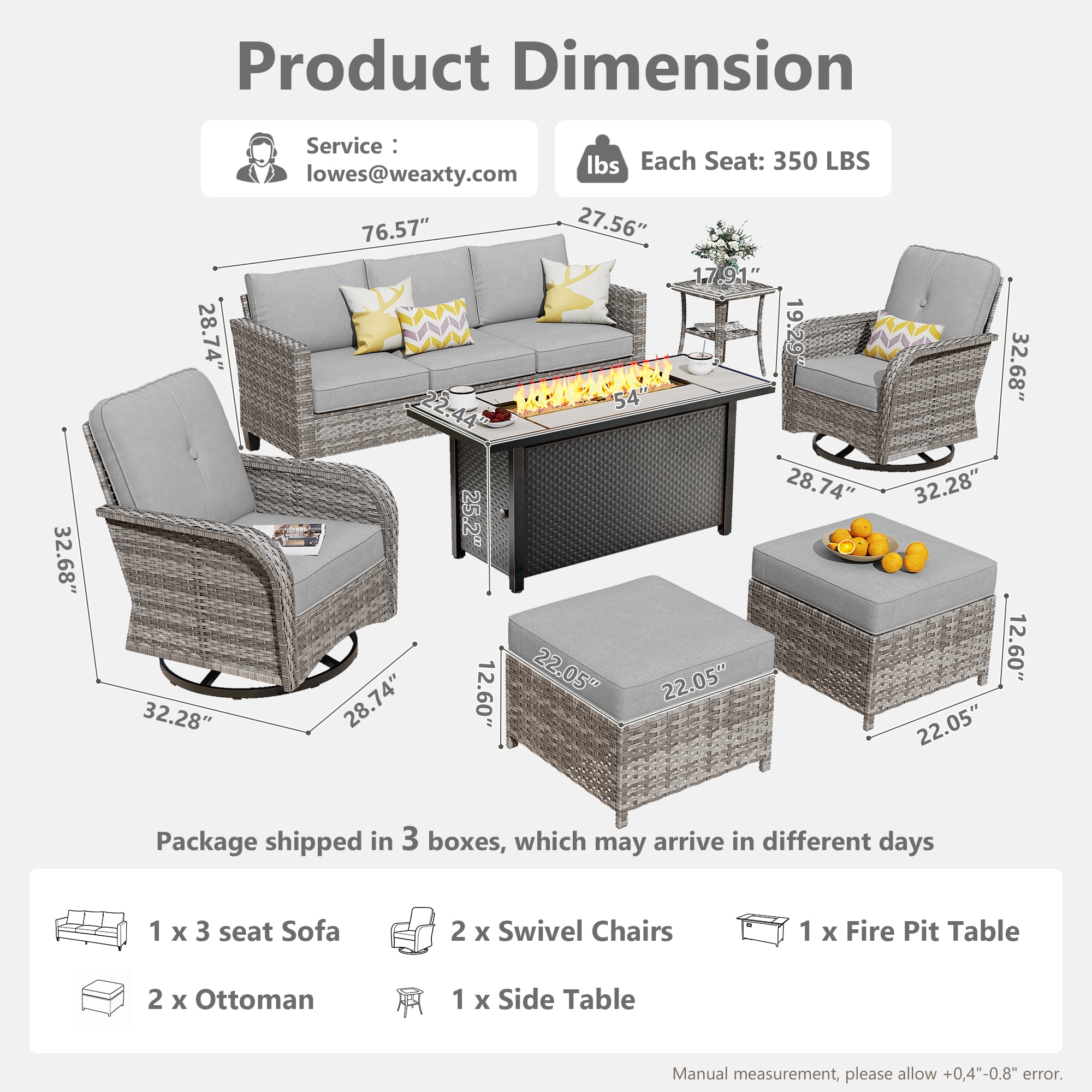 weaxty HMBCFP03YZGNCGNTC407 Patio-Conversation-Sets - View #7
