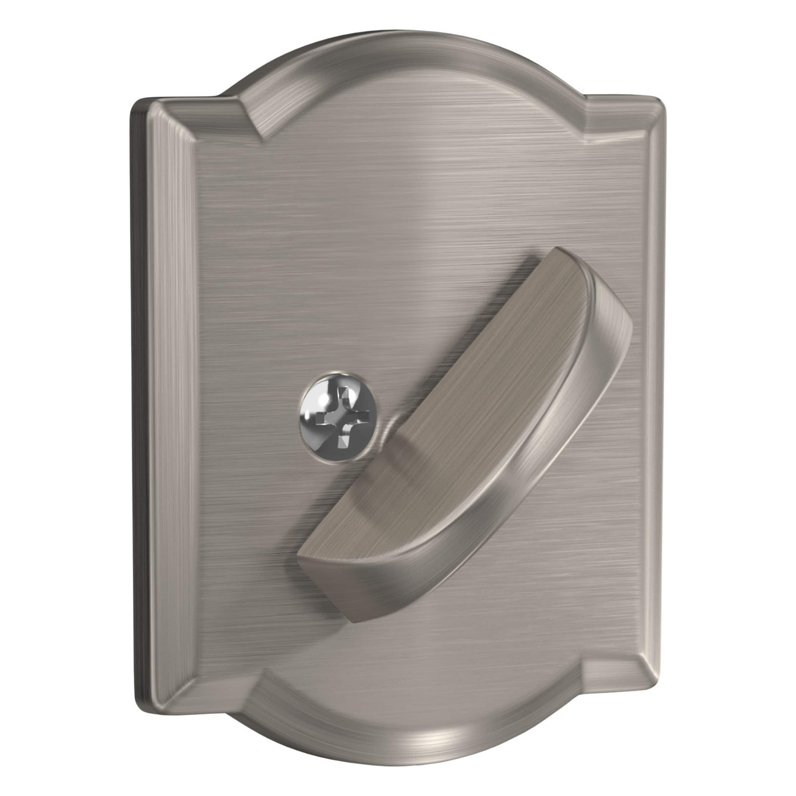 Schlage Single Cylinder Satin Nickel Single Cylinder Deadbolt B60 N CAM ...