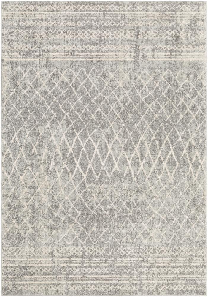 Surya ELZ2340-5376 Elaziz 5 X 8 (ft) Gray Indoor Trellis Vintage Area Rug