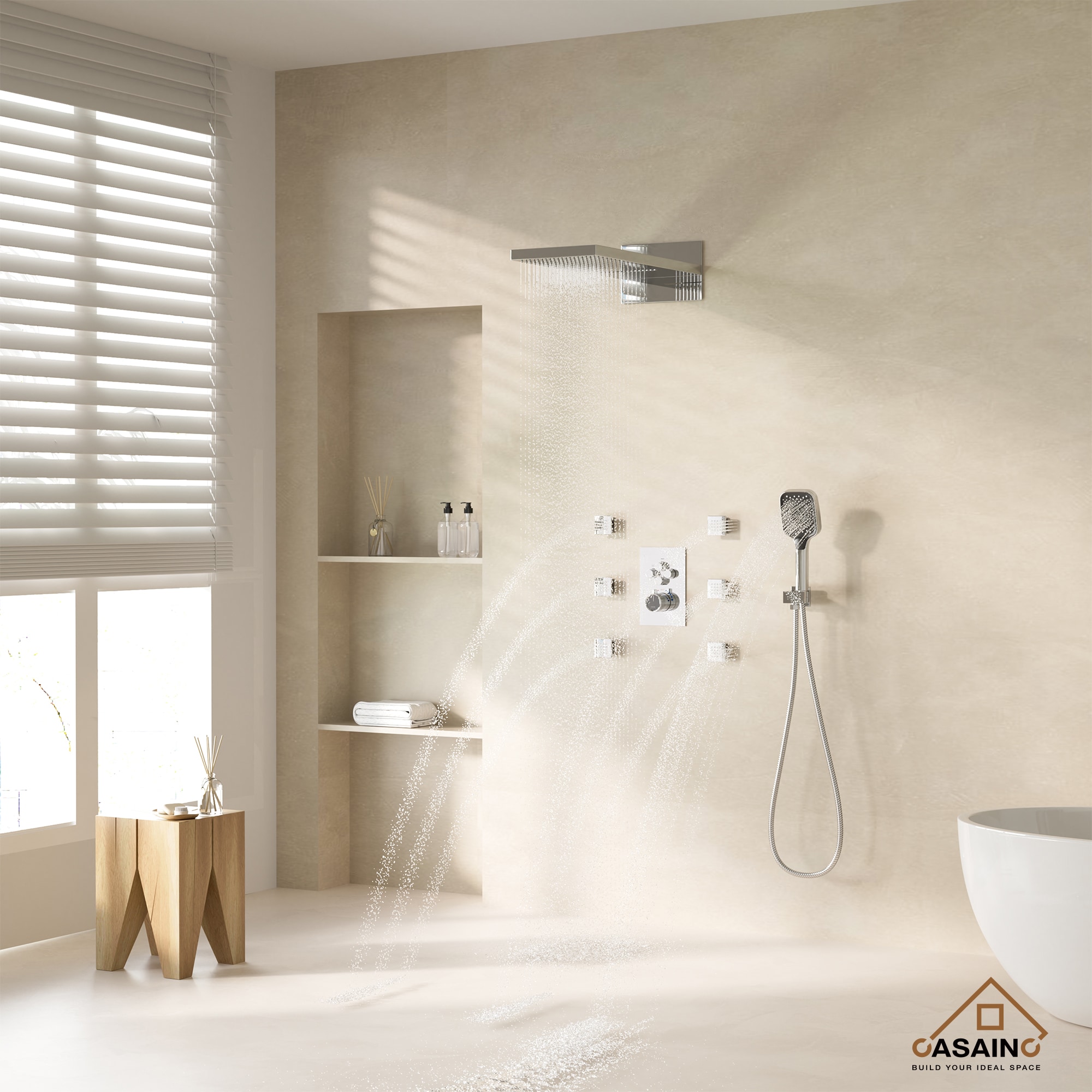CASAINC CS6223-22CH Showerhead-Bar-Panels - View #4