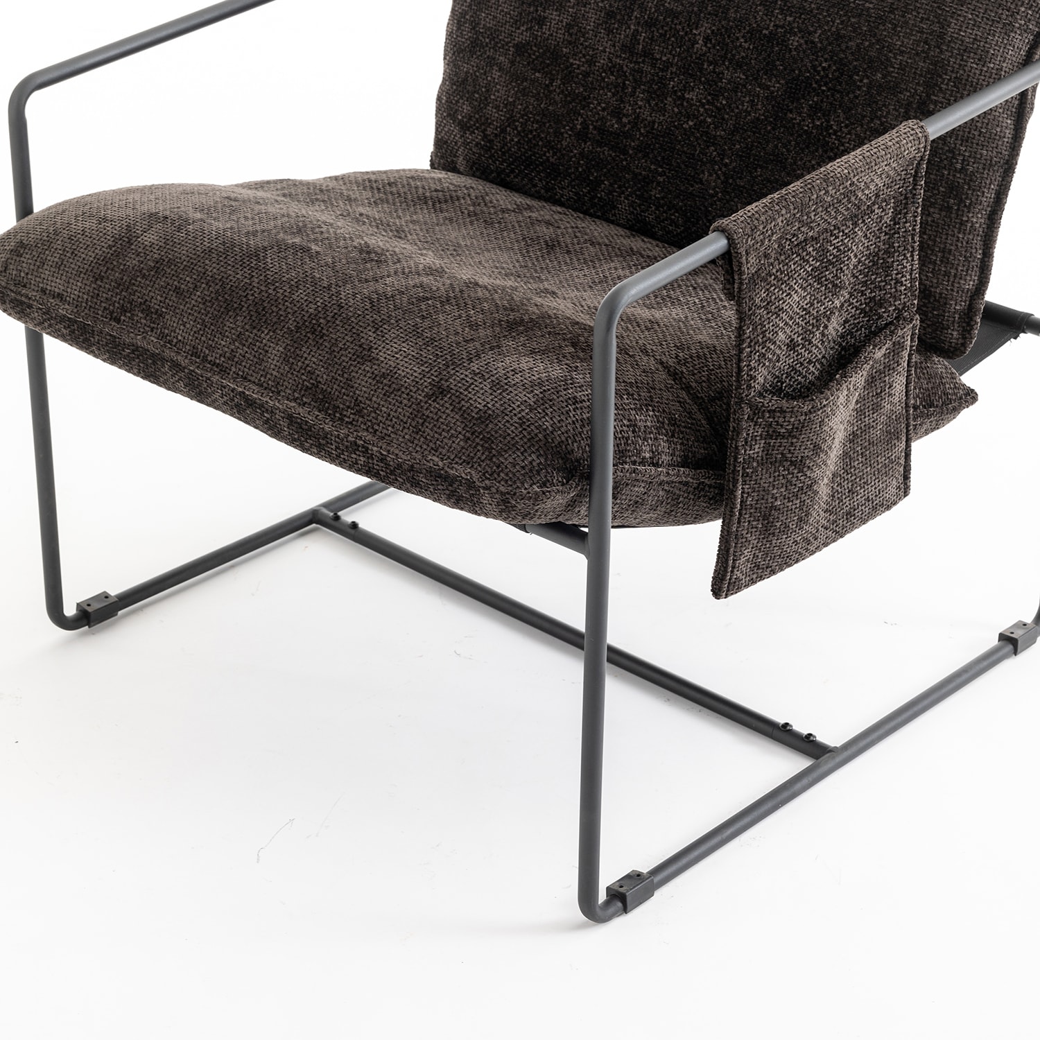 Bybafun 2 Modern Dark Gray Accent Chair In The Chairs Department At ...