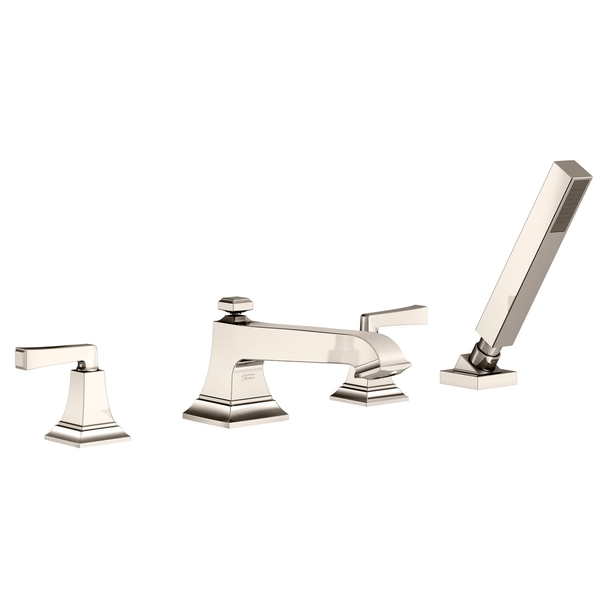 Polished Nickel Brass Roman Tub Faucet with Personal Shower