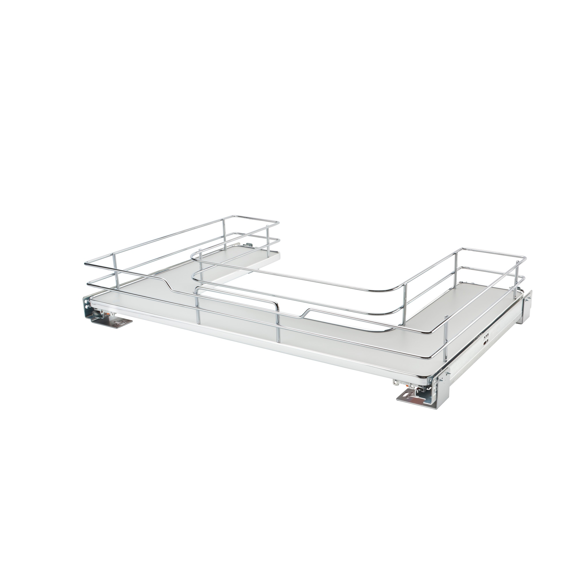 Rev-A-Shelf 5386-33BCSC-GR 32.5-in W x 5.25-in H x 22-in D 1 -Tier Cabinet-mount Gray Metal Soft Close Pull-out Under-sink organizer