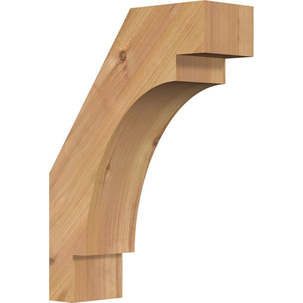 Ekena Millwork BRC04X10X14MRC00SWR 3-1/2-in x 10-in x 14-in Western Red Cedar Unfinished Wood Merced Smooth Knee Brace