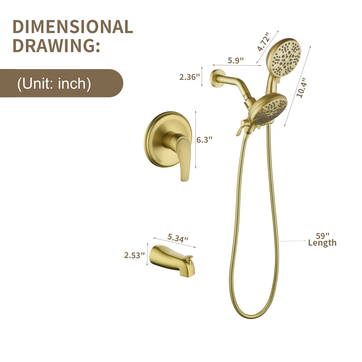 Nestfair SMD8056G Fixed-Showerhead - View #9