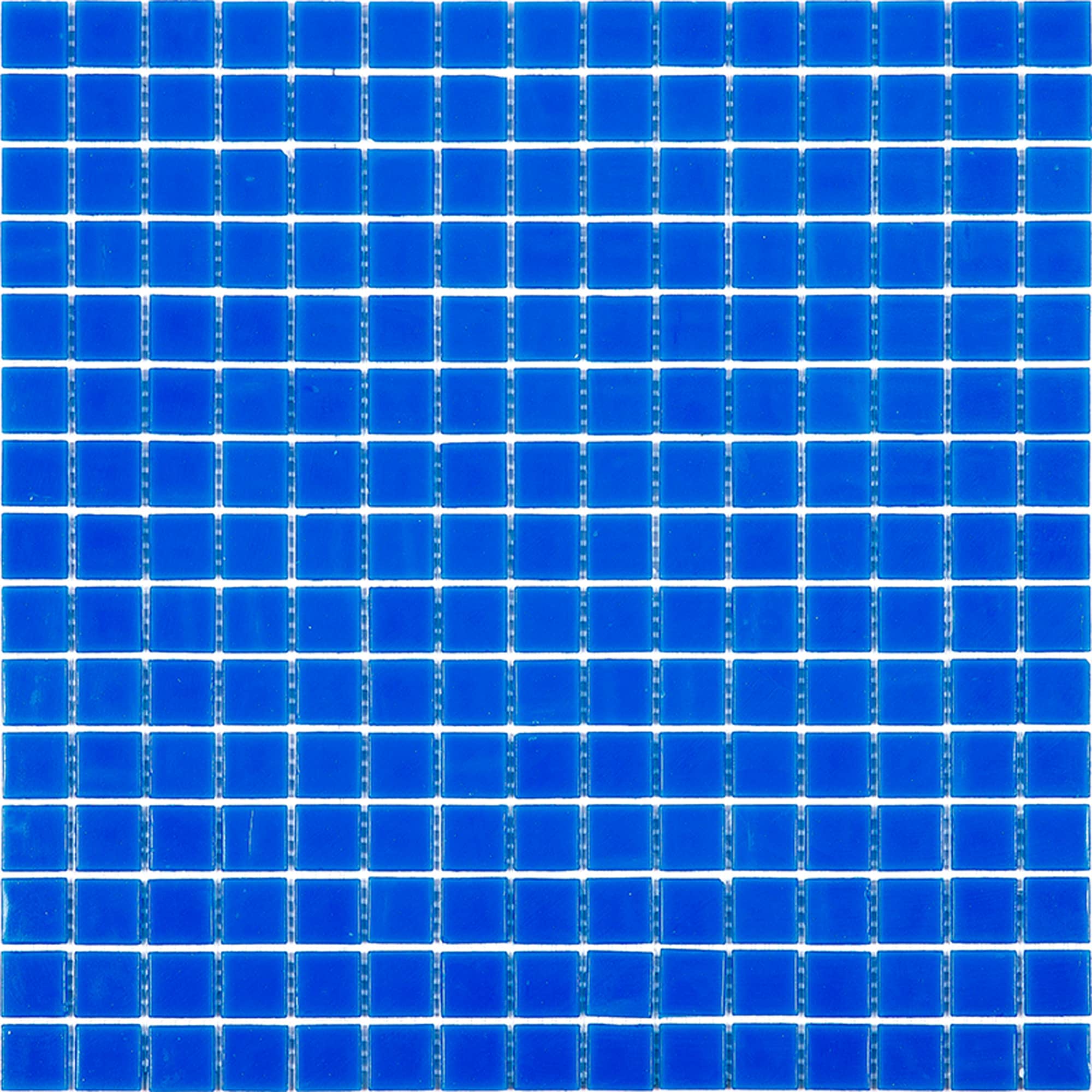Apollo Tile APLSA88BL505A Dune Denim Blue 12-in x 12-in Glossy Glass Patterned Mosaic Floor and Wall Tile (20-sq. ft/ Carton)