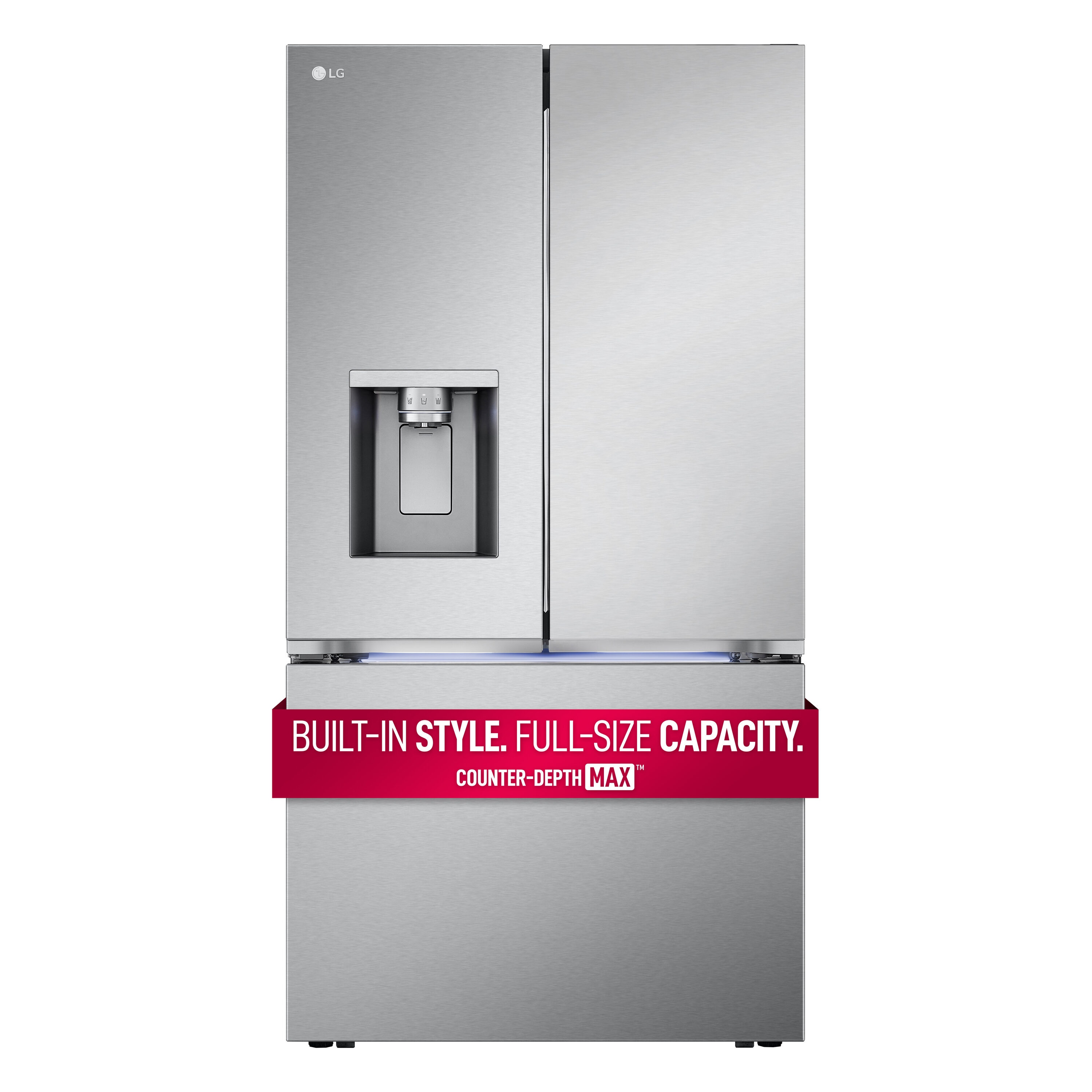 Zeker Blozend Merg LG Counter Depth MAX and 4 Types of Ice 25.5-cu ft Counter-depth Smart  French Door Refrigerator with Dual Ice Maker (Fingerprint Resistant) ENERGY  STAR in the French Door Refrigerators department at Lowes.com