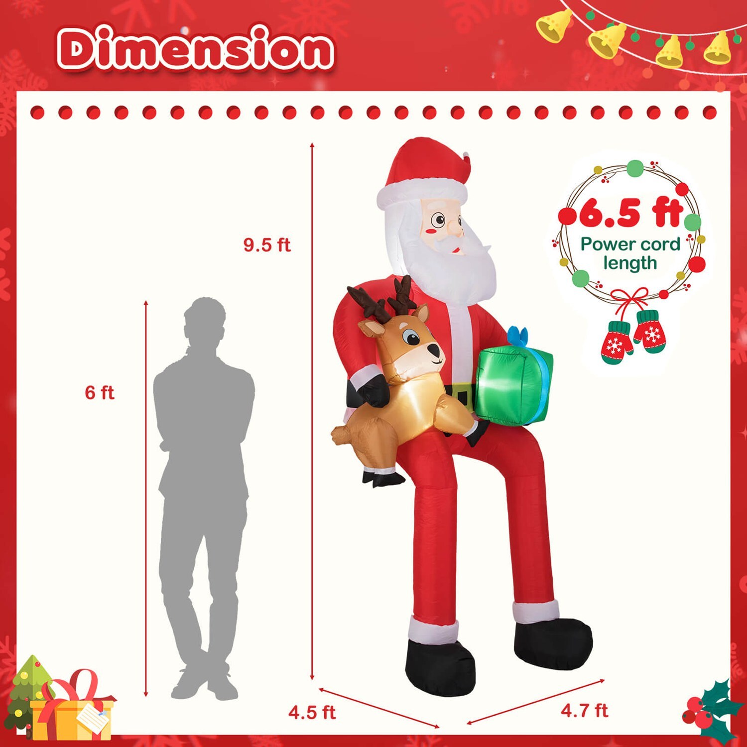 Costway CSHY001938 Christmas-Inflatables - View #3