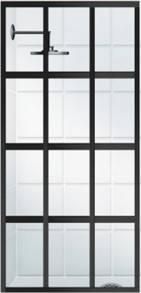 Coastal Shower Doors Gridscape Series, Tc Mirror Shower Door