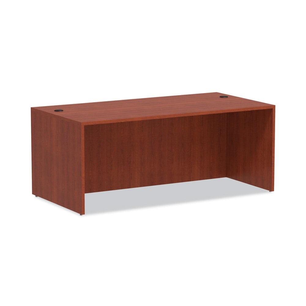 Alera ALENVA217236MC Valencia Series Straight Front Desk Shell - Medium Cherry - 71 x 35.5 x 29.63 Inches