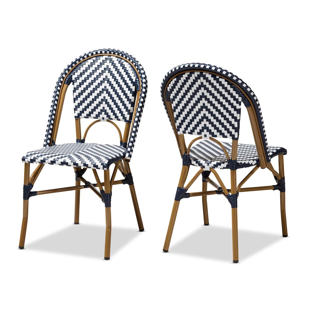 Baxton Studio 150-2PC-8994-LW Set of 2 Celie Contemporary/Modern Dining Side Chair (Wicker Frame)