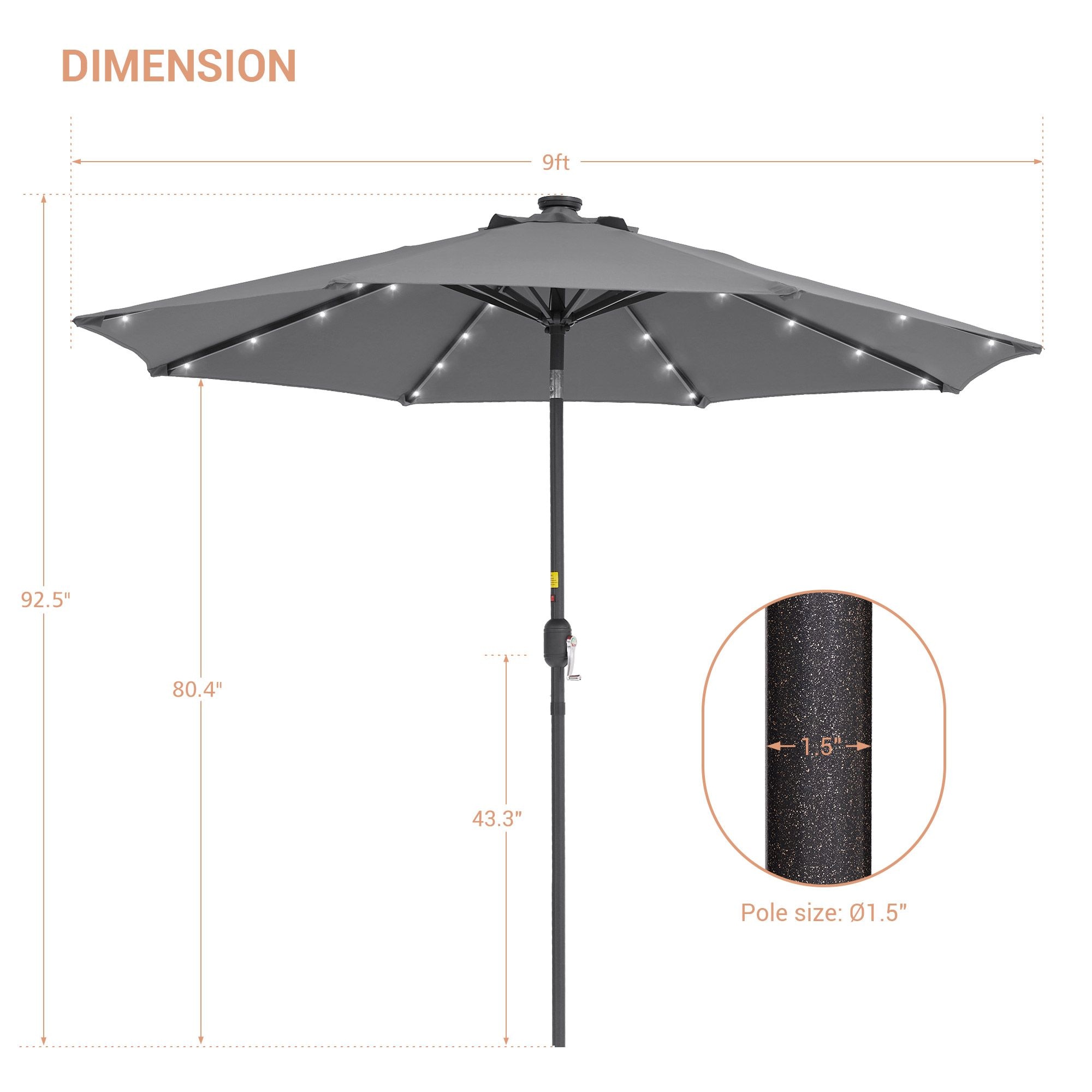 ACEGOSES LW-R-09A-LED Umbrellas-2 - View #2