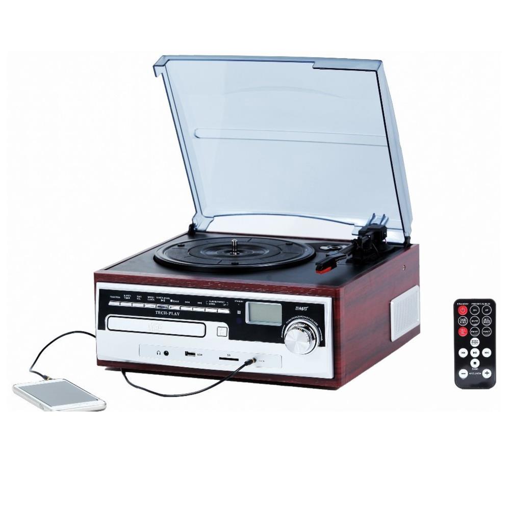 TechPlay Brown Turntable (Record Player) at