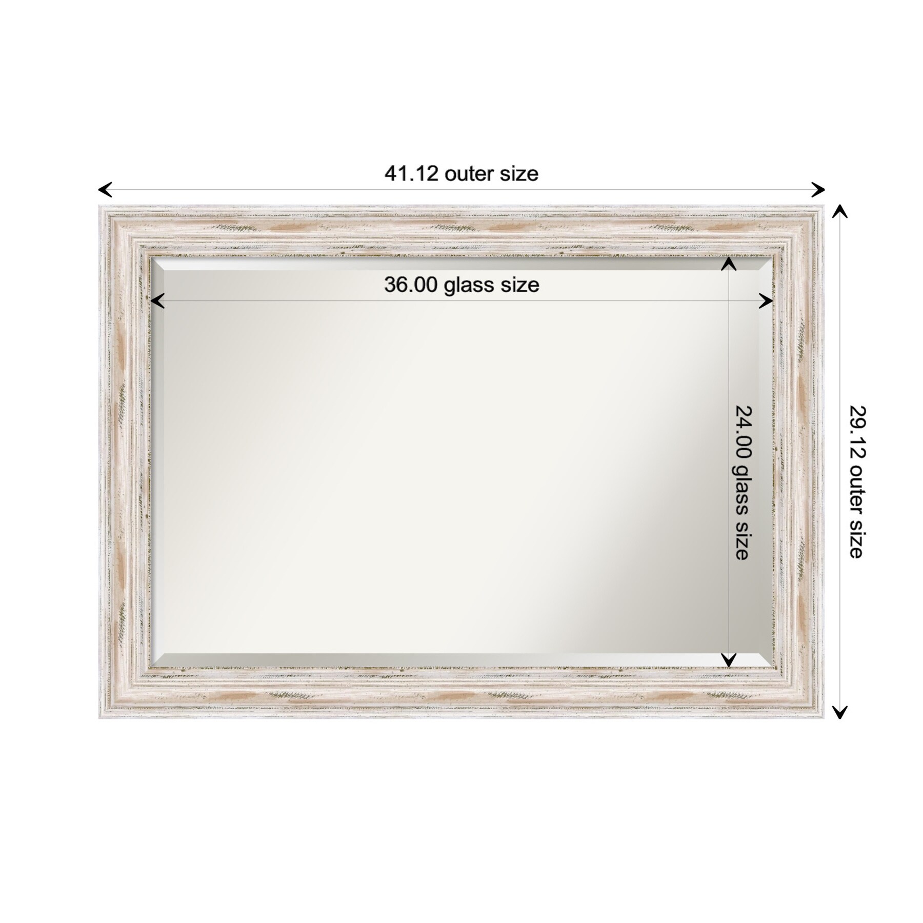 Amanti Art Alexandria 41.12-in x 29.12-in Framed Rectangle Bathroom ...