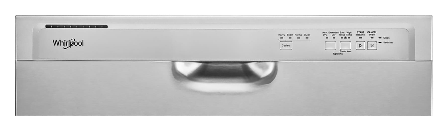 Whirlpool stainless steel deals dishwasher