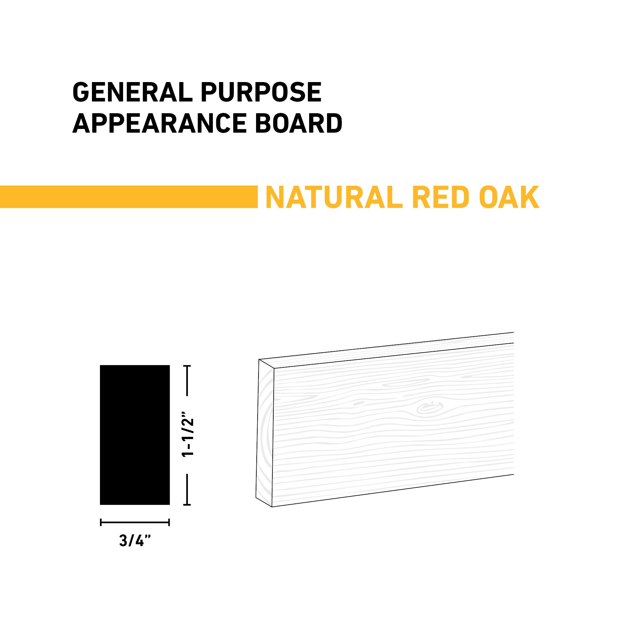 Ornamental Mouldings BRDNAT 1X2X6ROAK Appearance-Boards - View #2