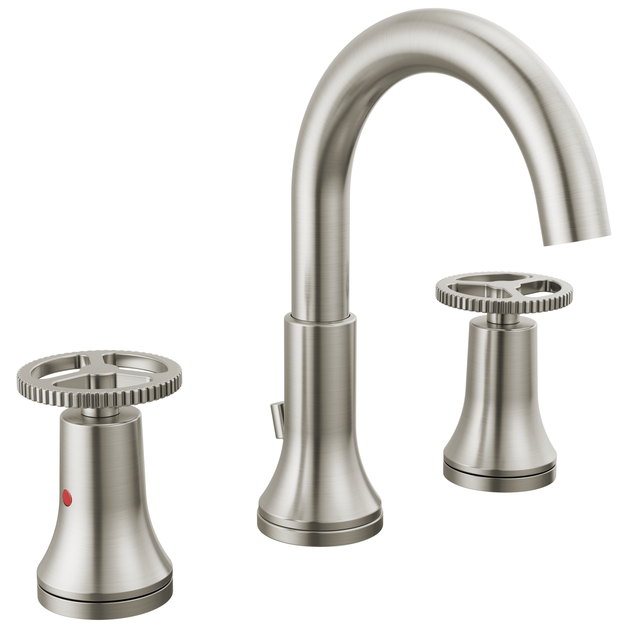 Delta 3558-SSMPU-DST Trinsic Stainless Widespread 2-handle WaterSense Mid-arc Residential Handle Bathroom Sink Faucet with Drain