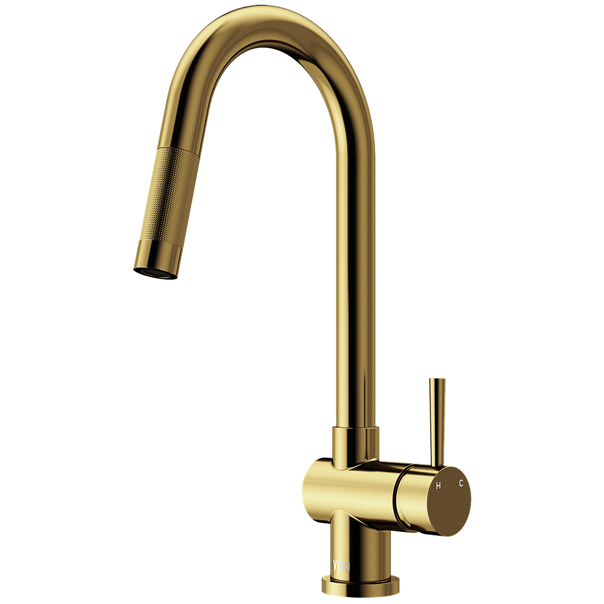 VIGO VG02008MG Gramercy Matte Brushed Gold Single Handle Deck-mount Pull-down Kitchen Faucet
