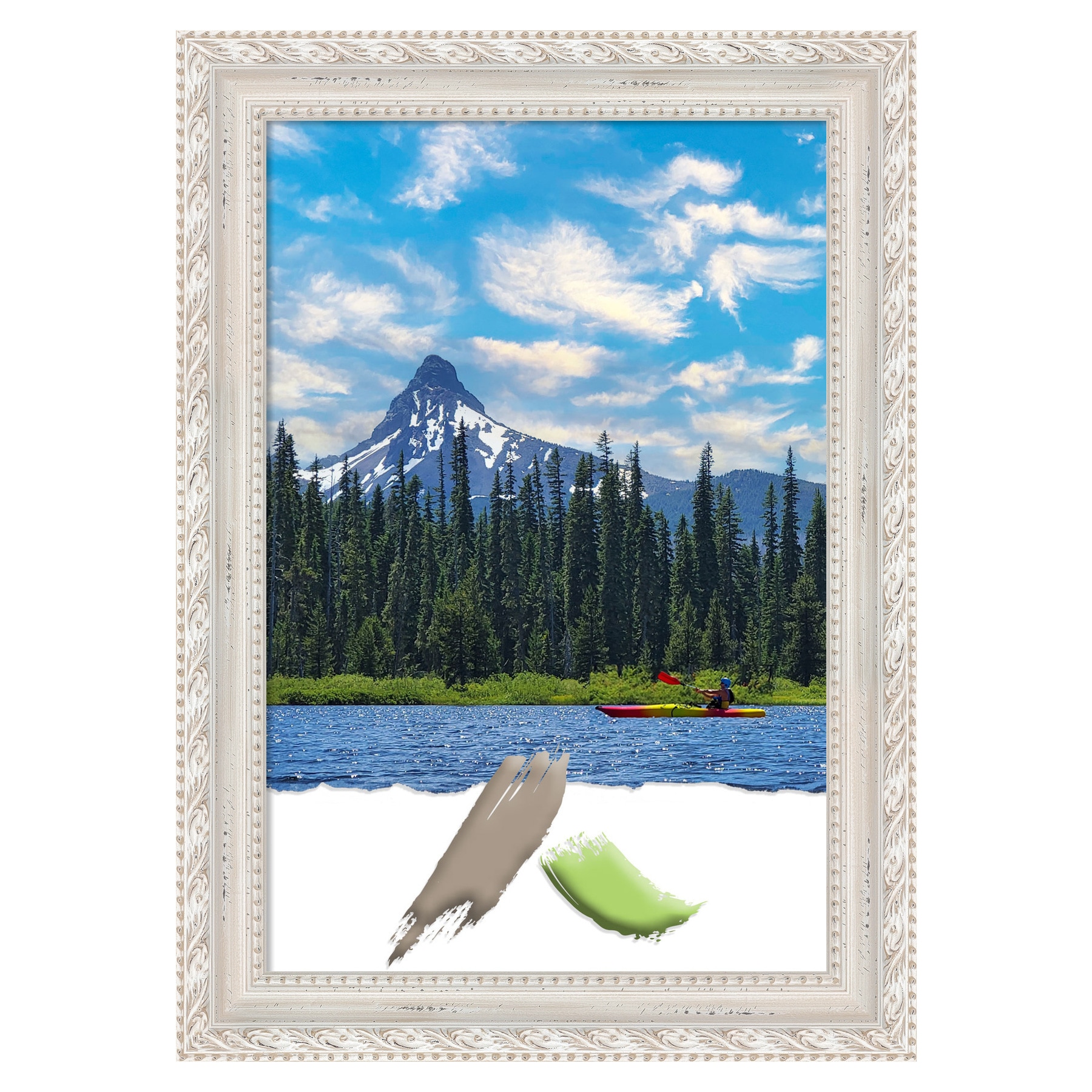 Amanti Art A17008298080 Opera Off White Wood ( 20-in x 30-in ) Picture frame