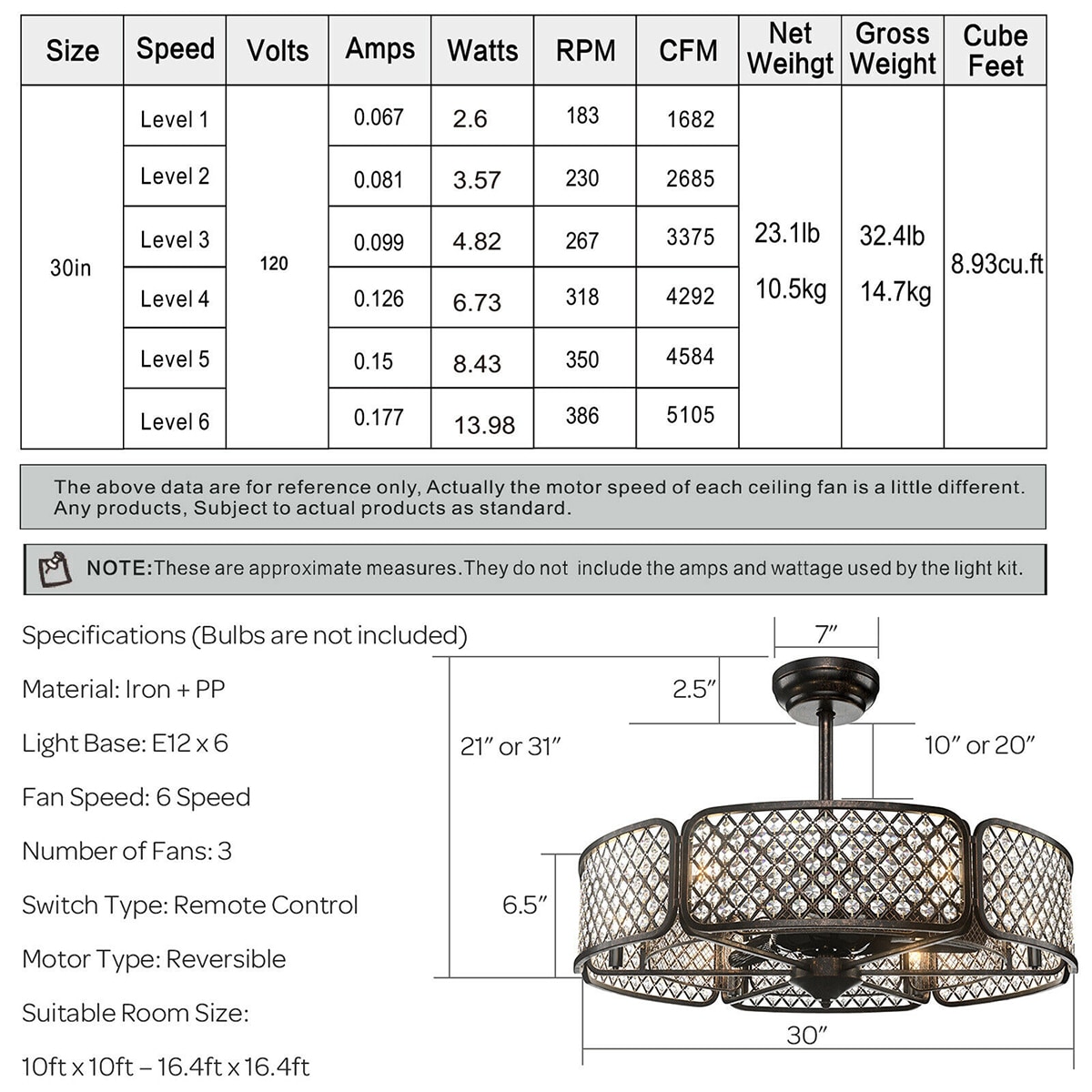 WELLFOR DFJ10067US-CF Ceiling-Fans - View #12