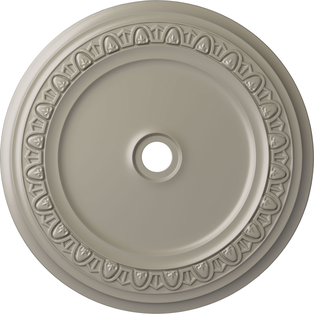 Ekena Millwork CM41CAPWS Caputo 41-in W x 41-in L Painted Pearl White Polyurethane Whole Ceiling Medallion