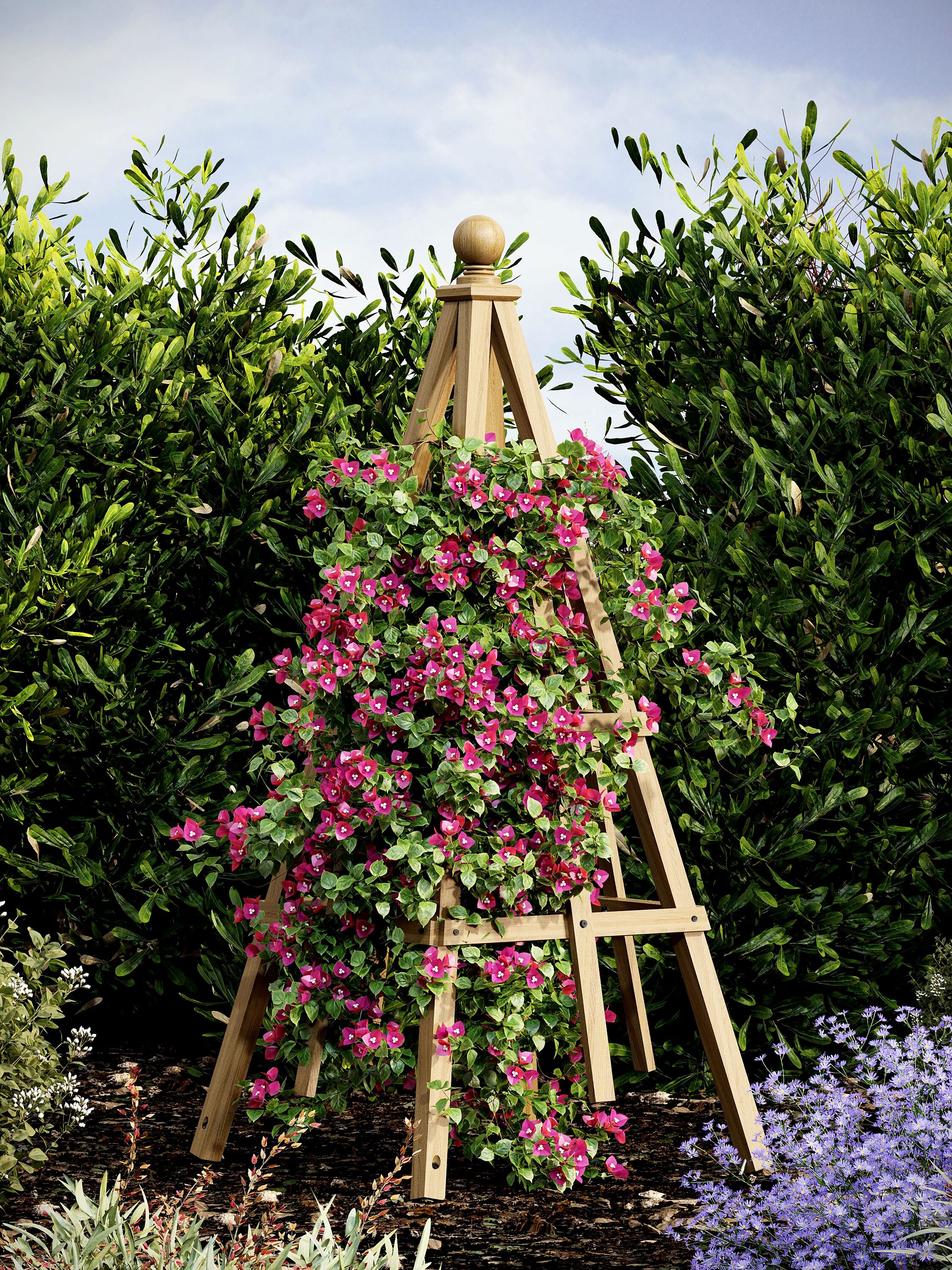 Vita Mezza 37.8-in W x 60-in H Cedar Cedar Garden Trellis For Climbing Plants For Cucumbers For Roses #VT17749