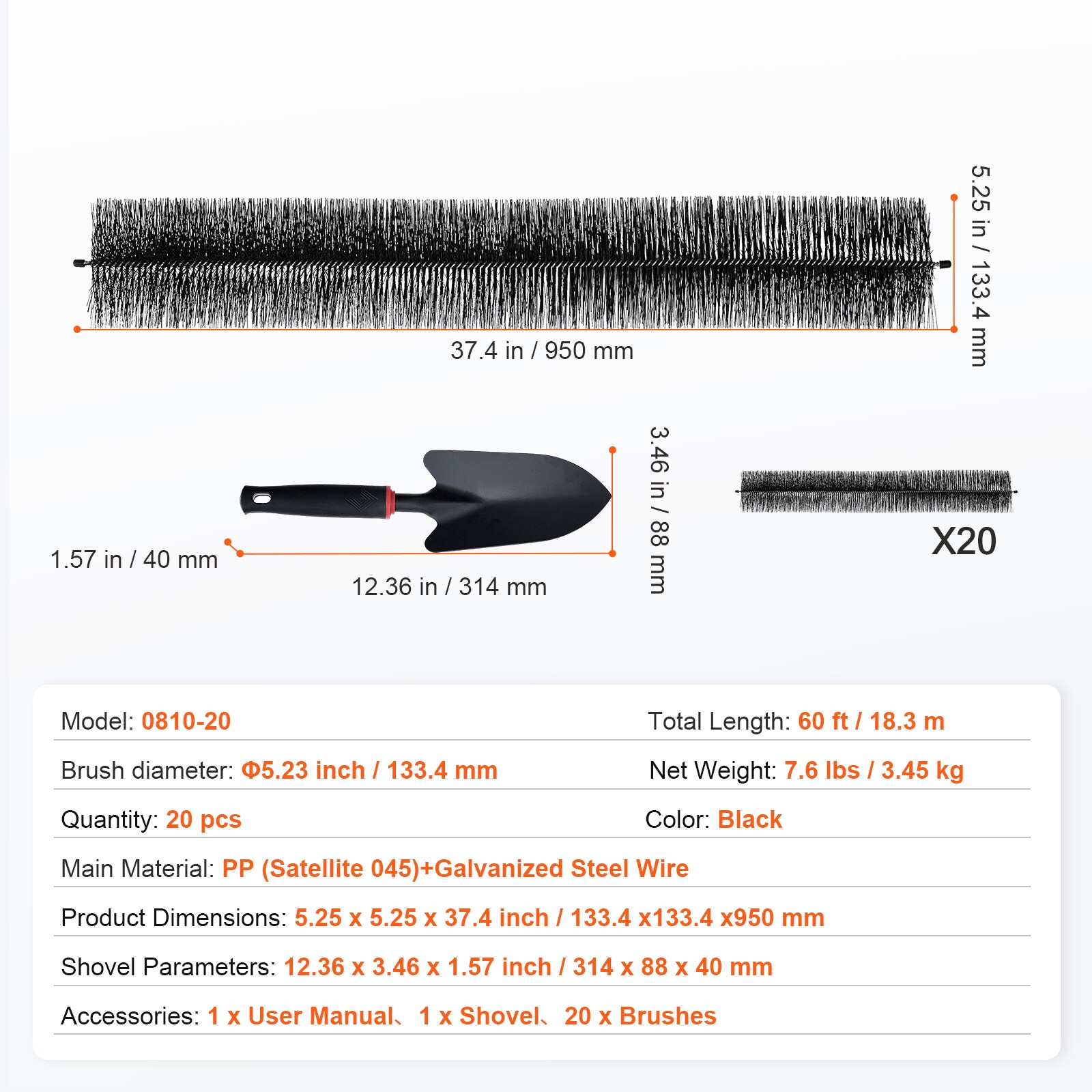 VEVOR TGMS525INCH2ZCUZDV0 Canopy-Parts-Acc - View #9