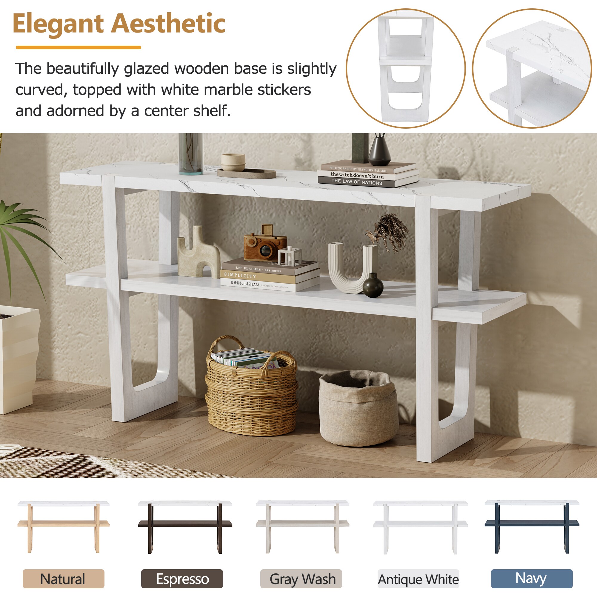 SINOFURN SYA330166WT Console-Sofa-Tables - View #15