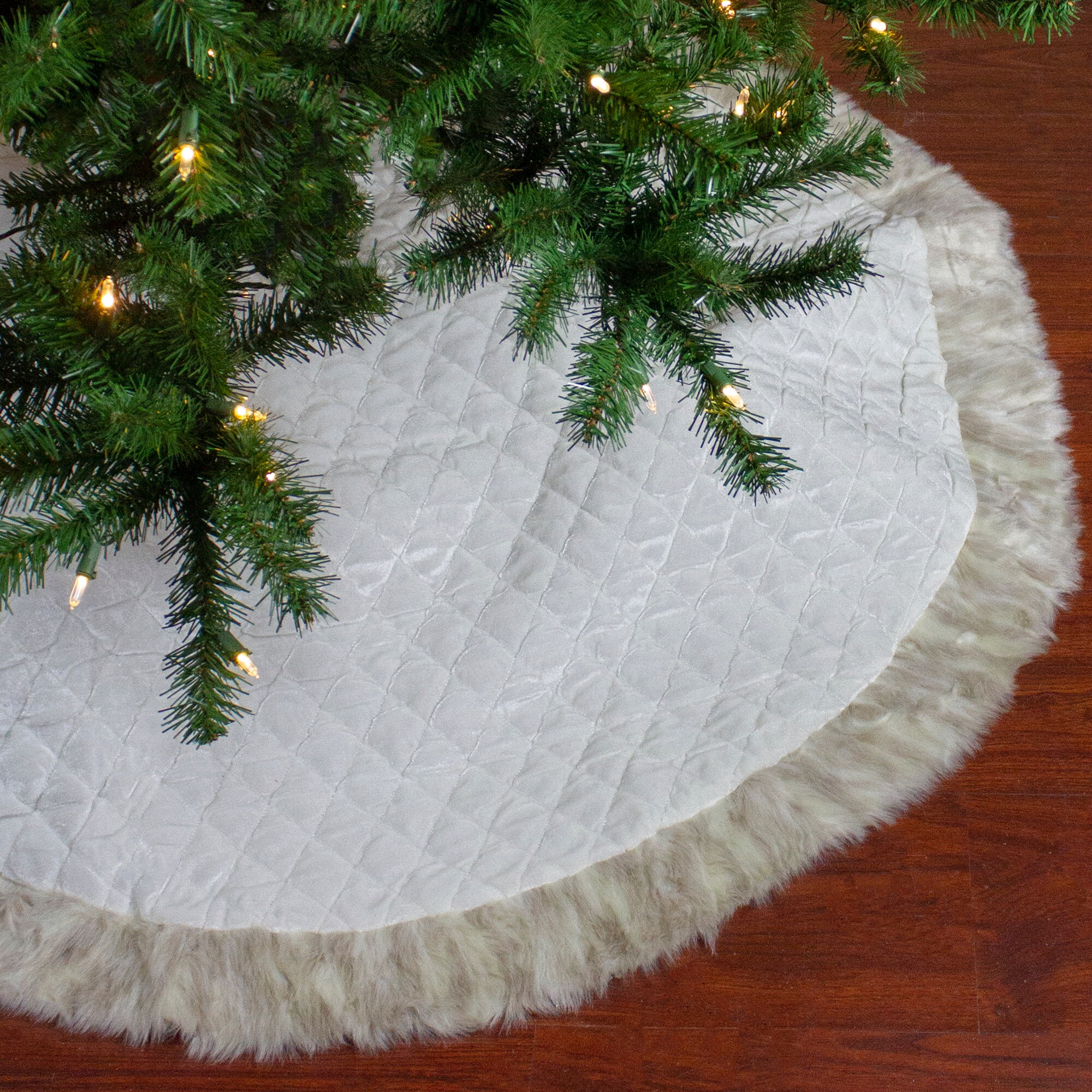 Northlight 48-in Off-white Tree Skirt in the Christmas Tree Skirts ...