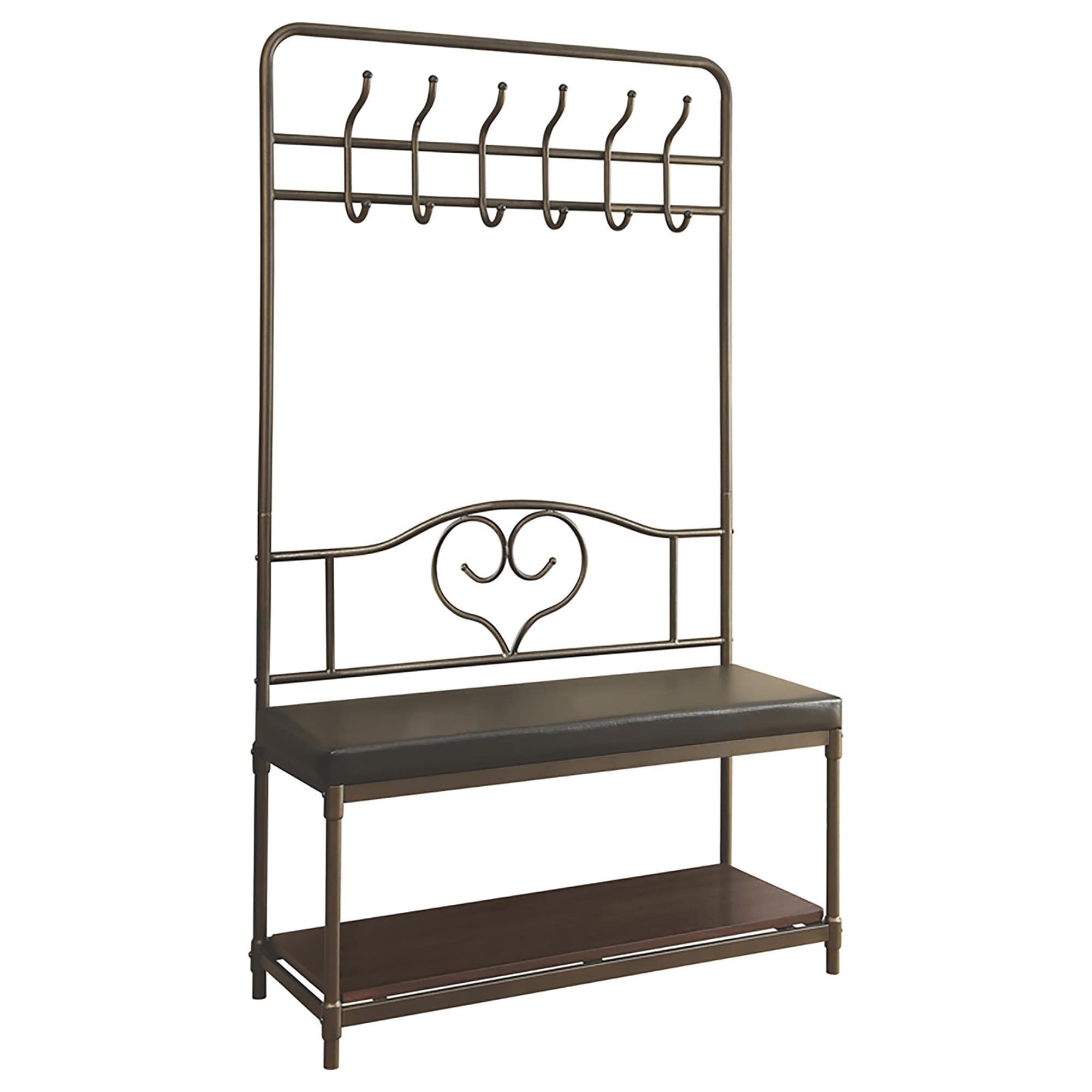 Flynama L-P153589 Modern 40.5-in Dark Bronze Metal Hall Tree