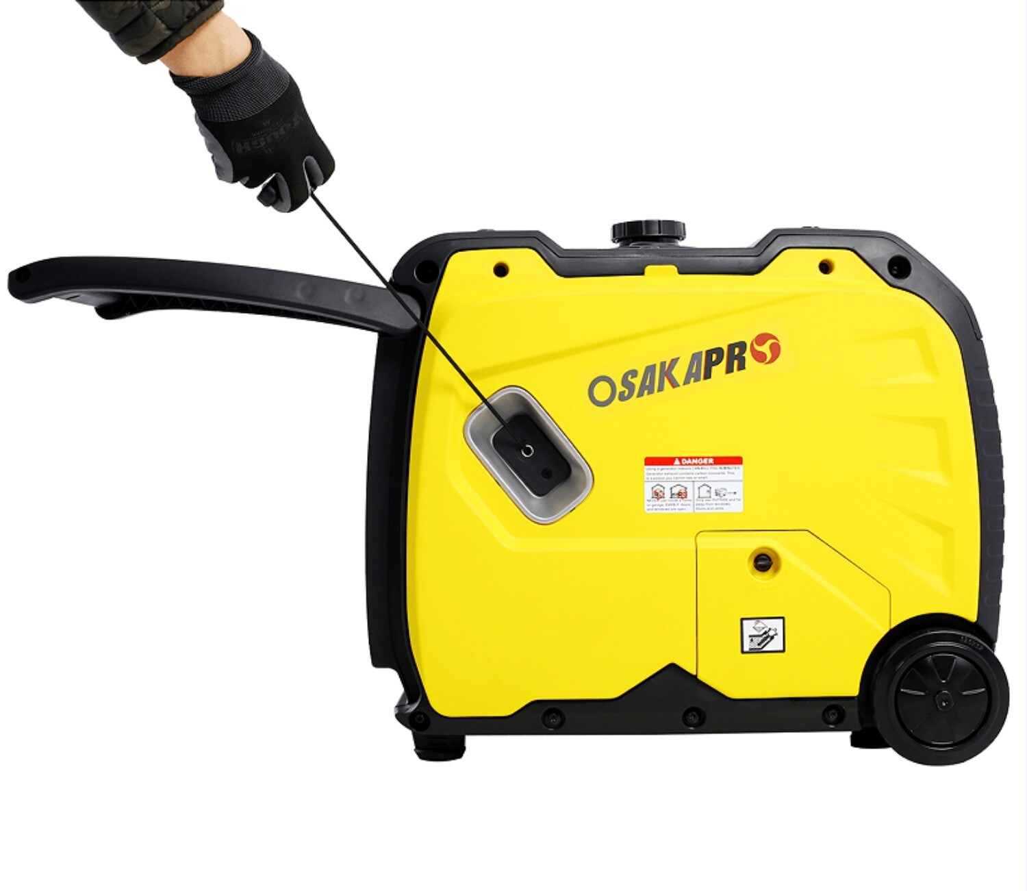 Huluwat Ultra-silent frequency conversion generator white with gray 4500W portable generator electric start fuel tank load running for 50h Sansujyuku sansujyuku.com