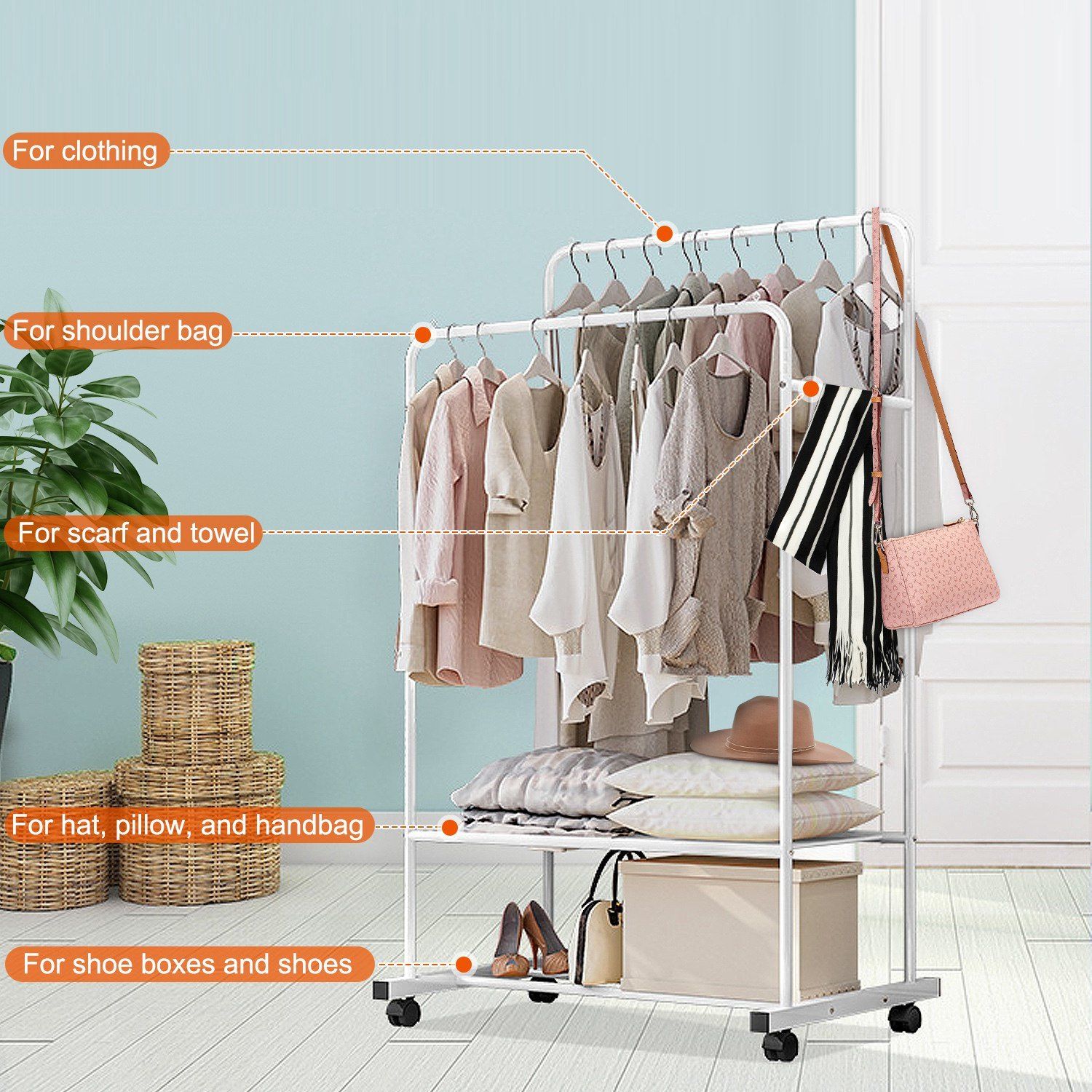 Huluwat RY-01H7X6QP Garment-Racks - View #3