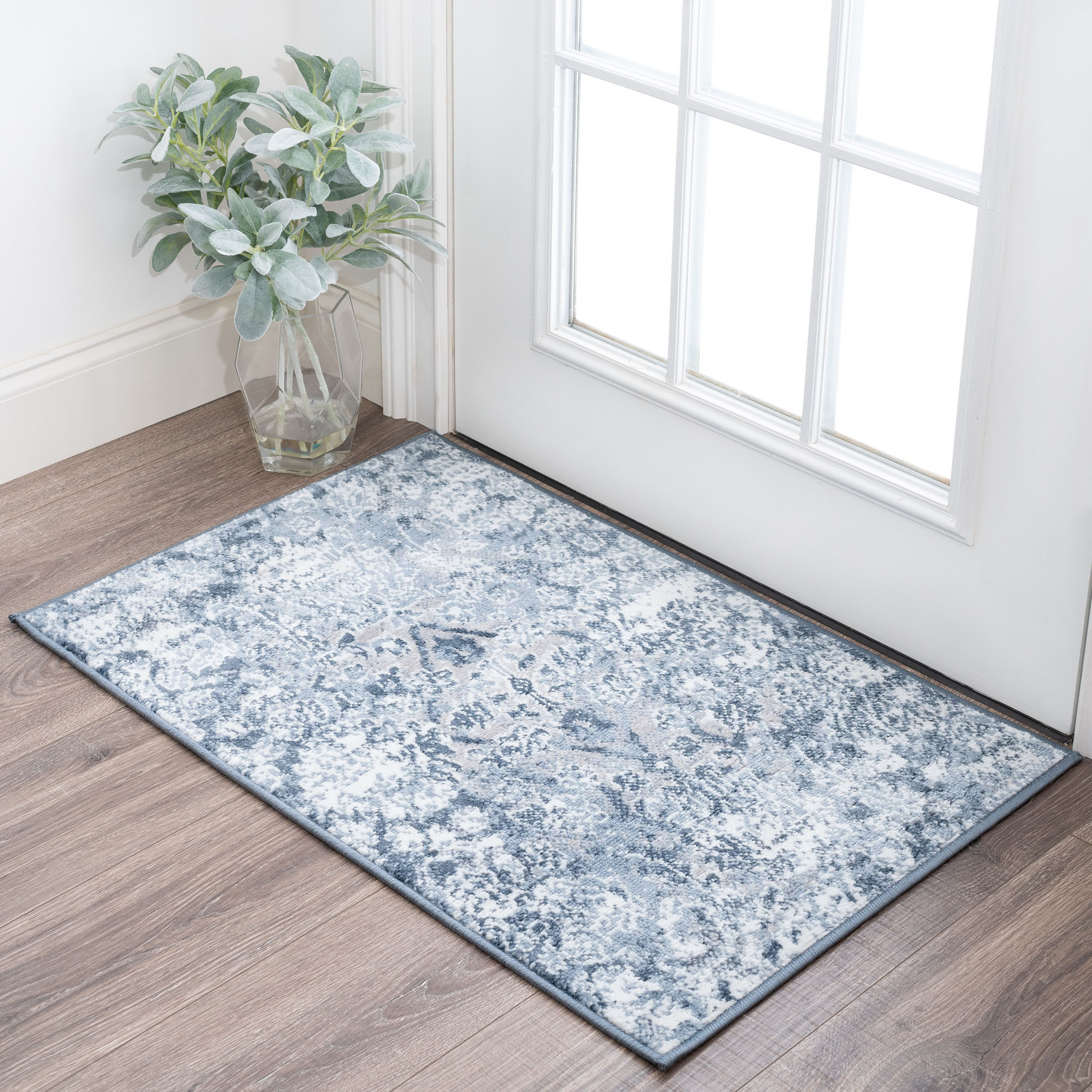 Tayse NEX1601 2X3 Nexus 2 x 3 (ft) Loomed Polypropylene Blue Rectangular Indoor Throw rug