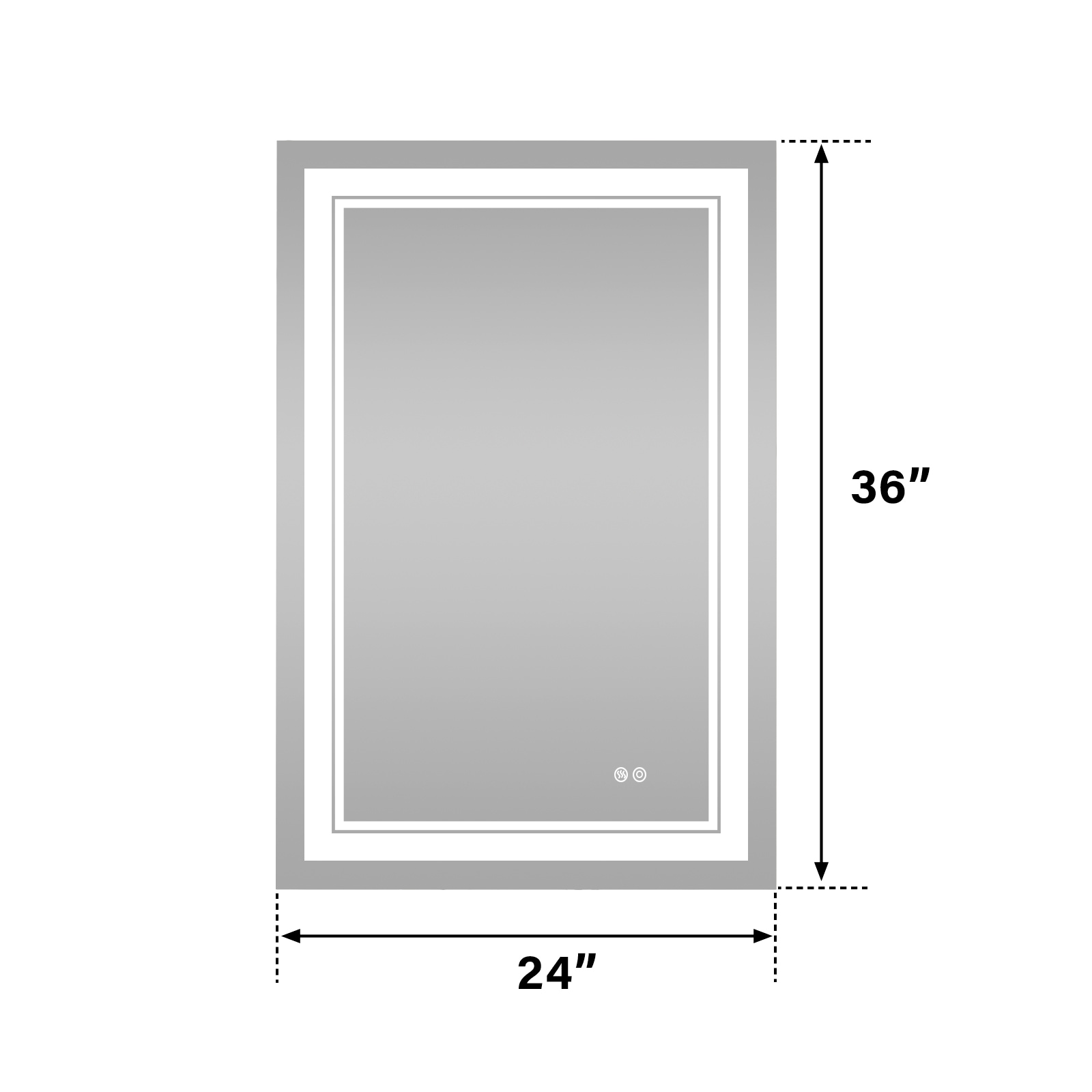 WELLFOR W2MRL2436 Framed-Bath-Mirrors - View #14