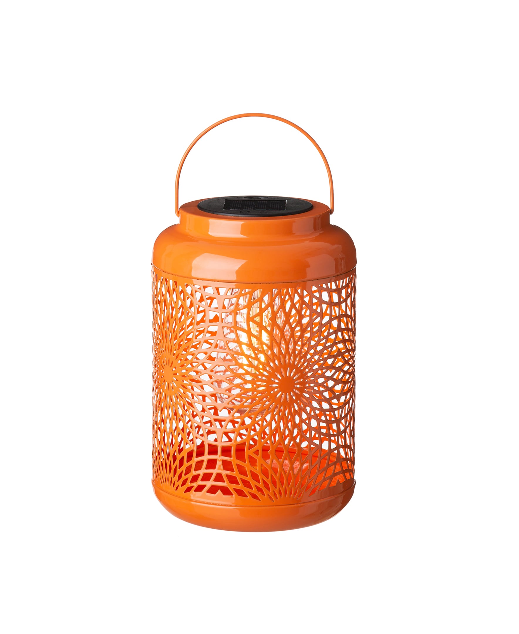 13" H Orange Fabric Solar Outdoor Decorative Lantern for sale online 