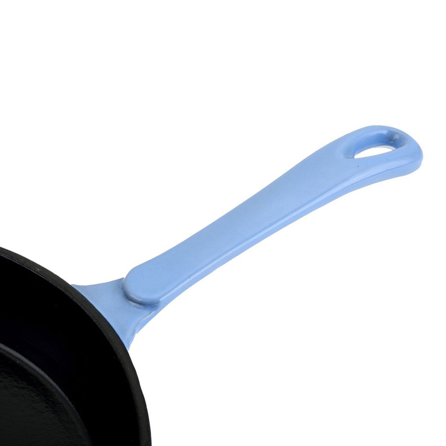 Hamilton Beach 10 Inch Enameled Coated Solid Cast Iron Frying Pan Skillet,  Blue in the Cooking Pans & Skillets department at