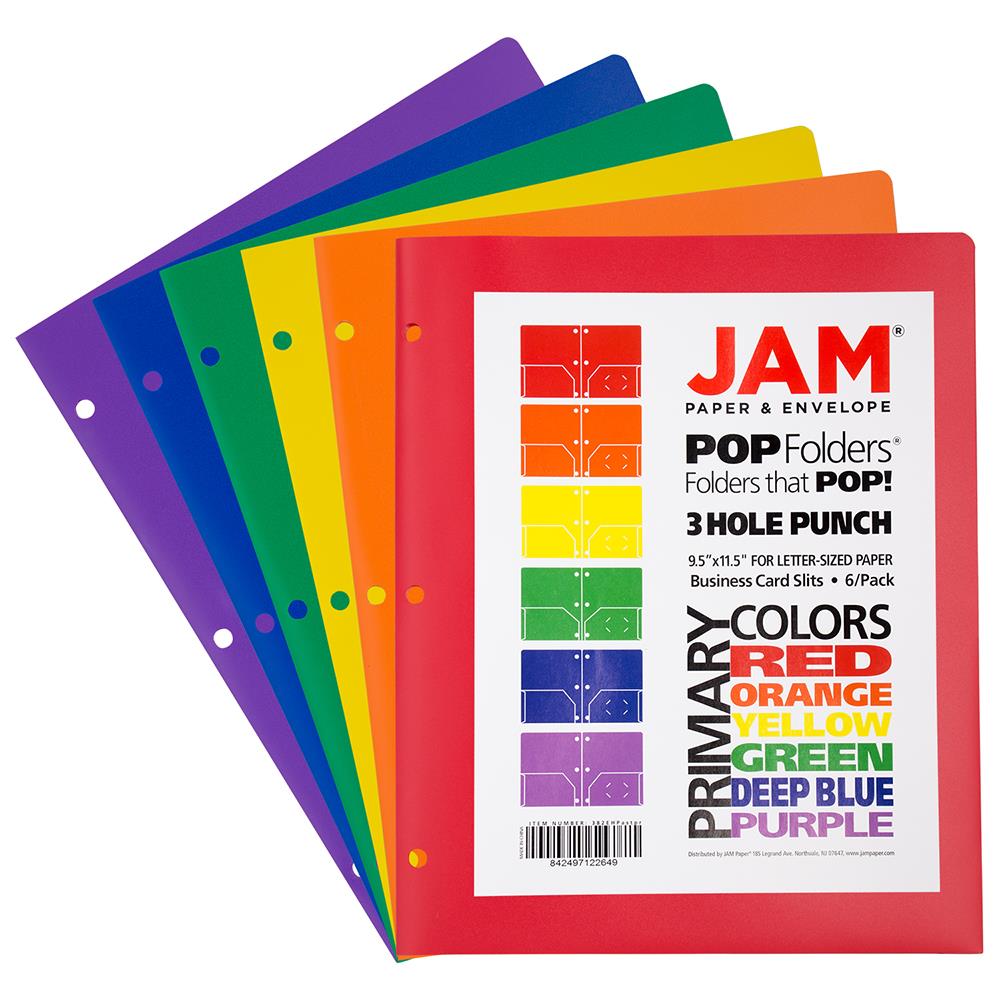  JAM PAPER Plastic Sleeves - Letter Size - 9 x 11 1/2 - Orange  Project Pockets - 120 Bulk Page Protectors/Pack : Office Products