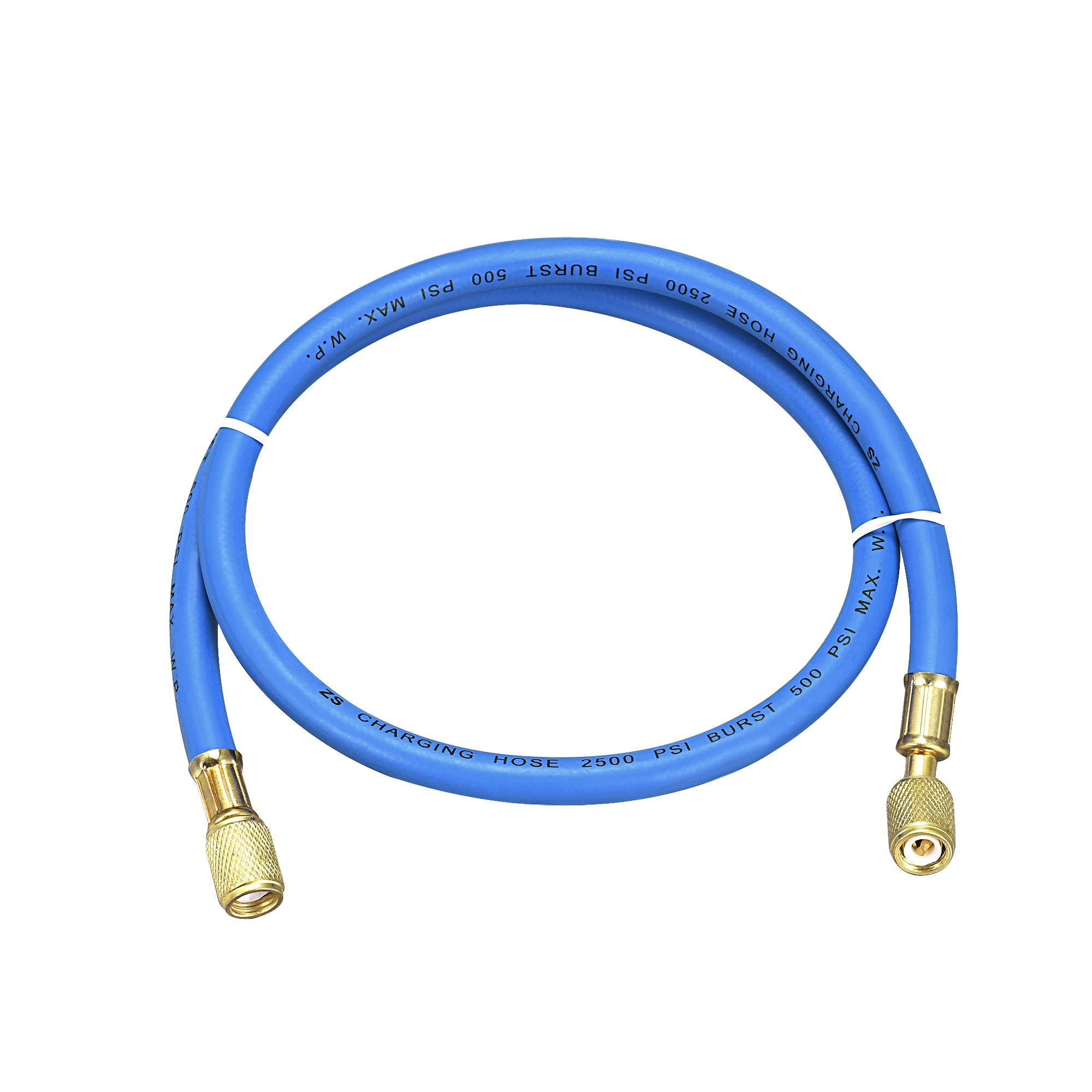 Unique Bargains Refrigerant Charging Hose 1/4 SAE Flare Thread 0.9M 2.95Ft Length 500PSI Tube HVAC Hoses for Home Air Conditioner Refrigeration Maintenance Blue #S25092400UX5935
