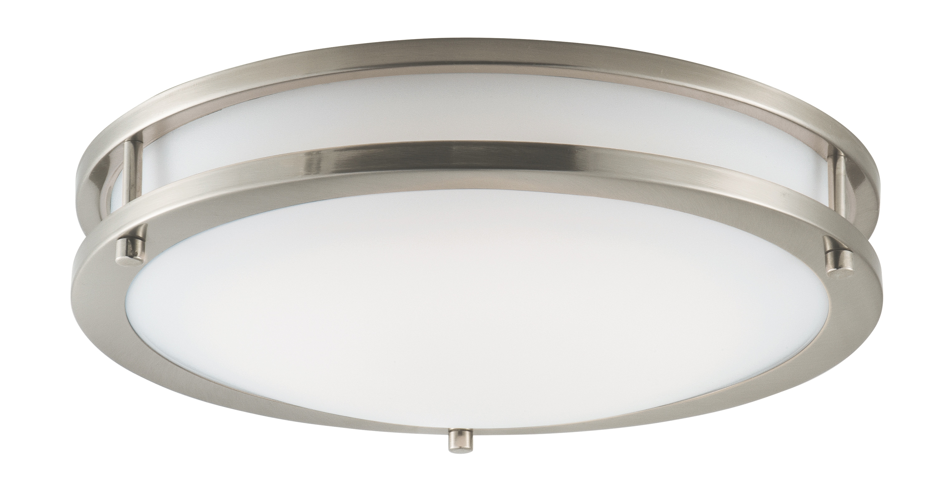 Maxim Lighting 55543WTSN Linear LED 1 -Light 14-in Satin Nickel Integrated LED Flush Mount Light