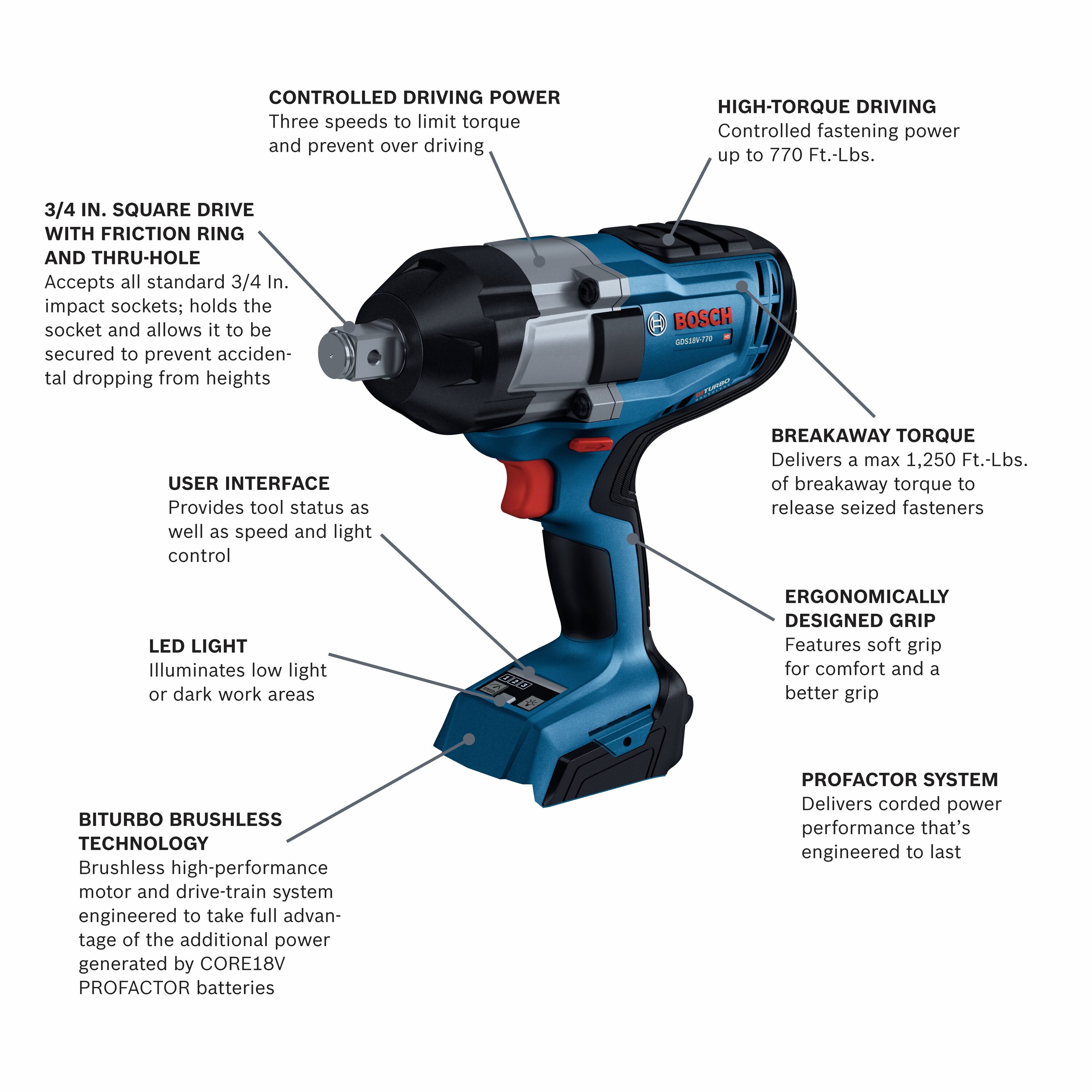 Bosch GDS18V-770N Cordless-Impact-Wrenches - View #11