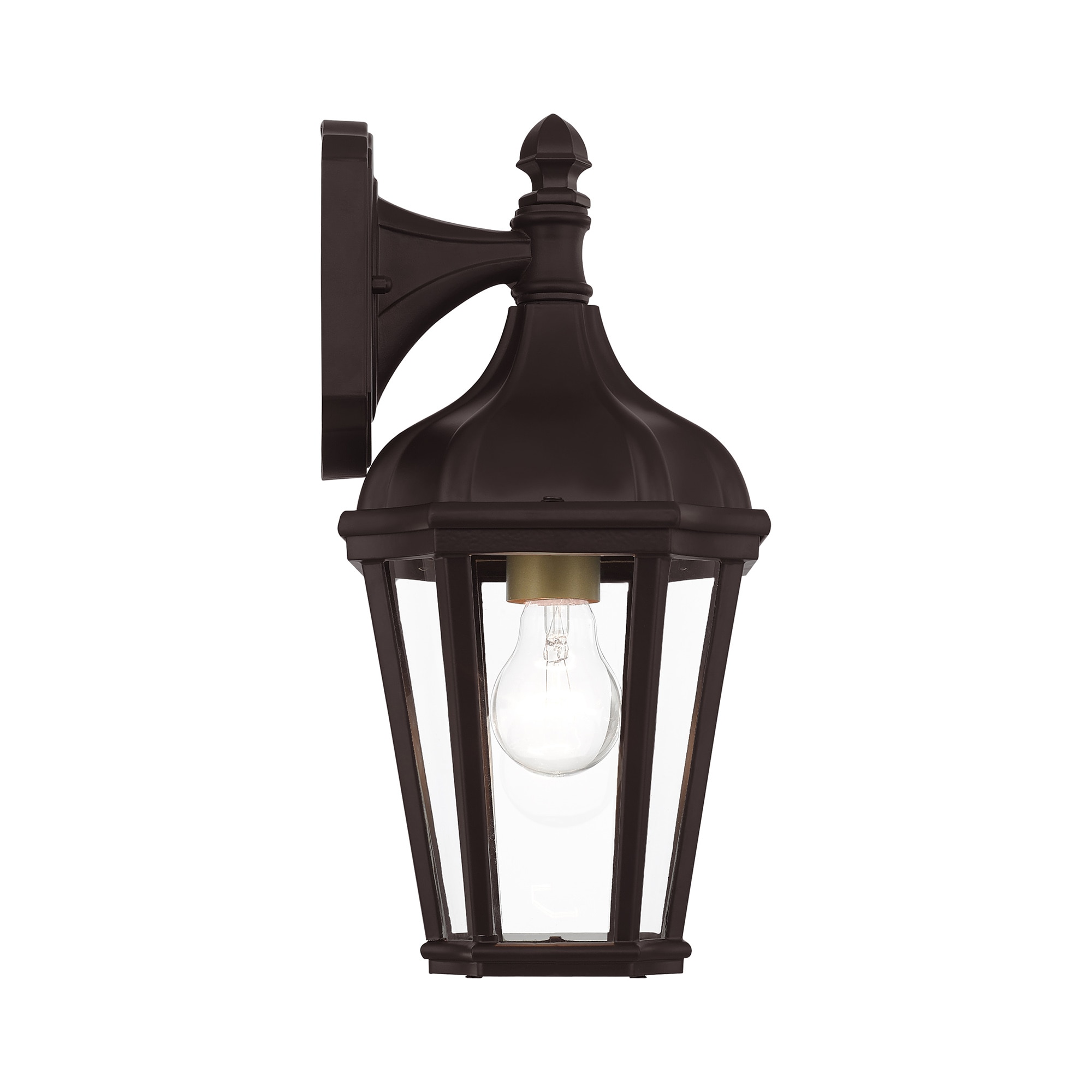 Livex Lighting 76181-07 Morgan 1 -Light 14-in H Matte Bronze Hardwired Outdoor Wall Light
