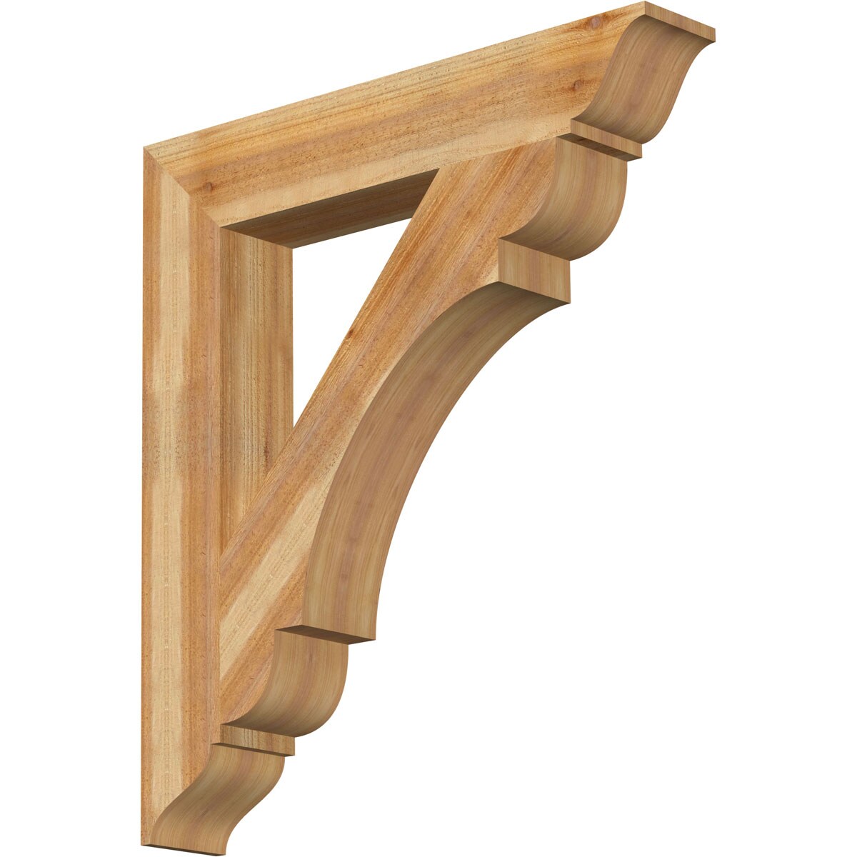 Ekena Millwork BKT06X36X40OLY01RWR Olympic traditional rough sawn 6-in x 36-in x 40-in Western red cedar Brown Wood Standard bracket
